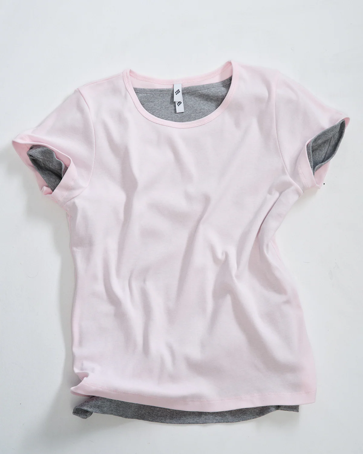 The Baby Tee: Baby Pink Cotton Jersey - Image 3