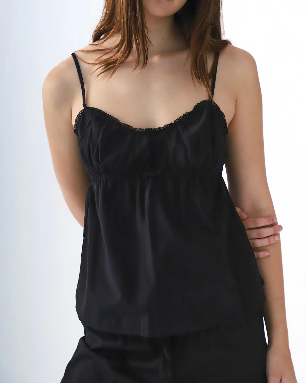 The Babydoll Cami: Black Cotton Voile - Image 4