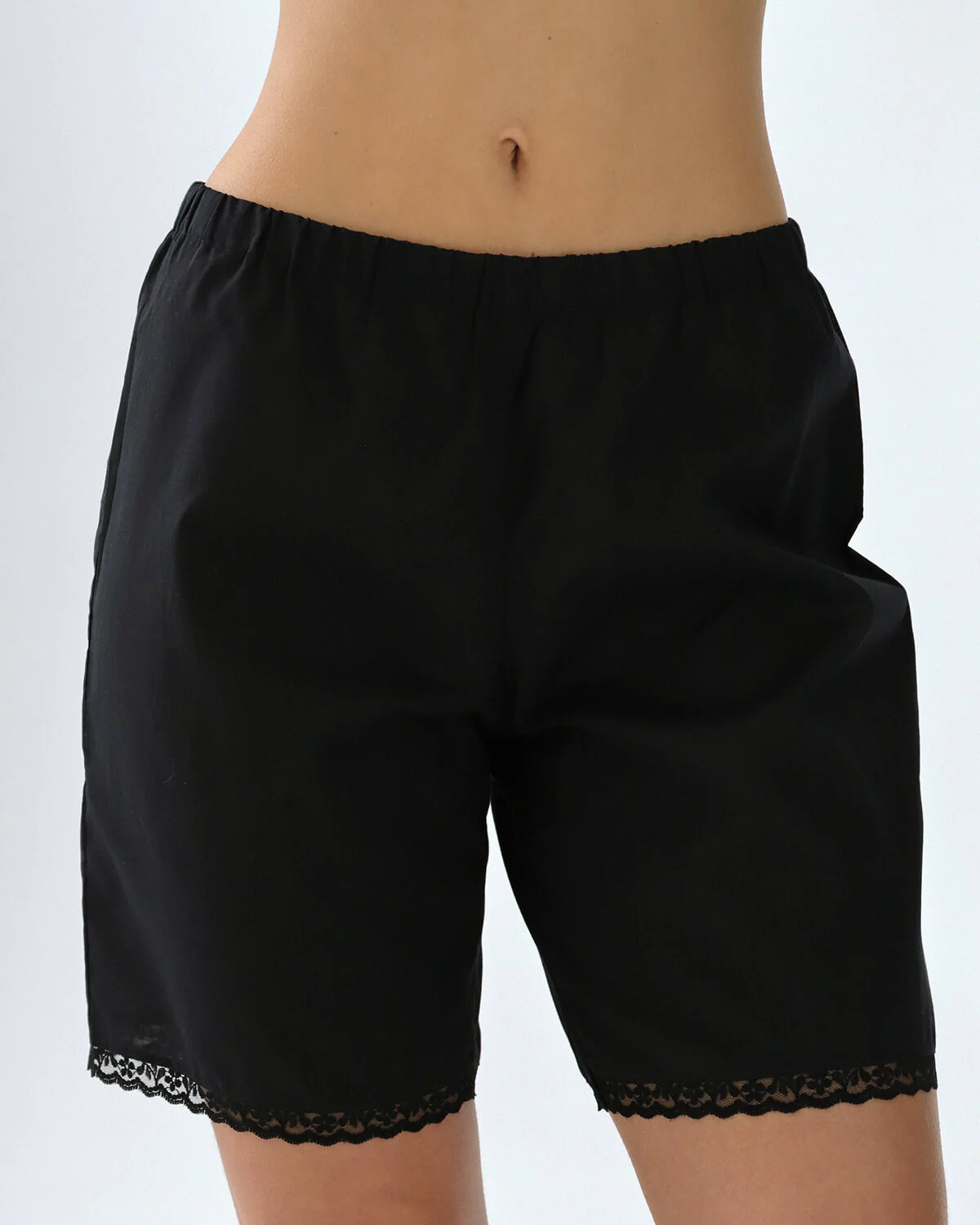 The Bermuda Short: Black Cotton Voile - Image 4
