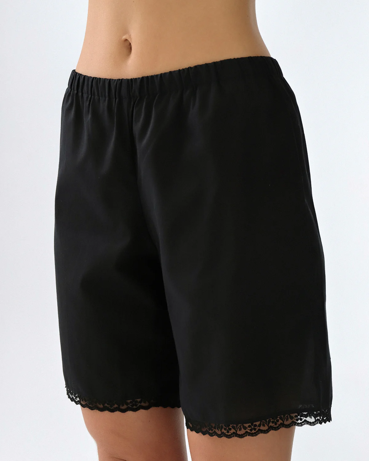 The Bermuda Short: Black Cotton Voile - Image 6