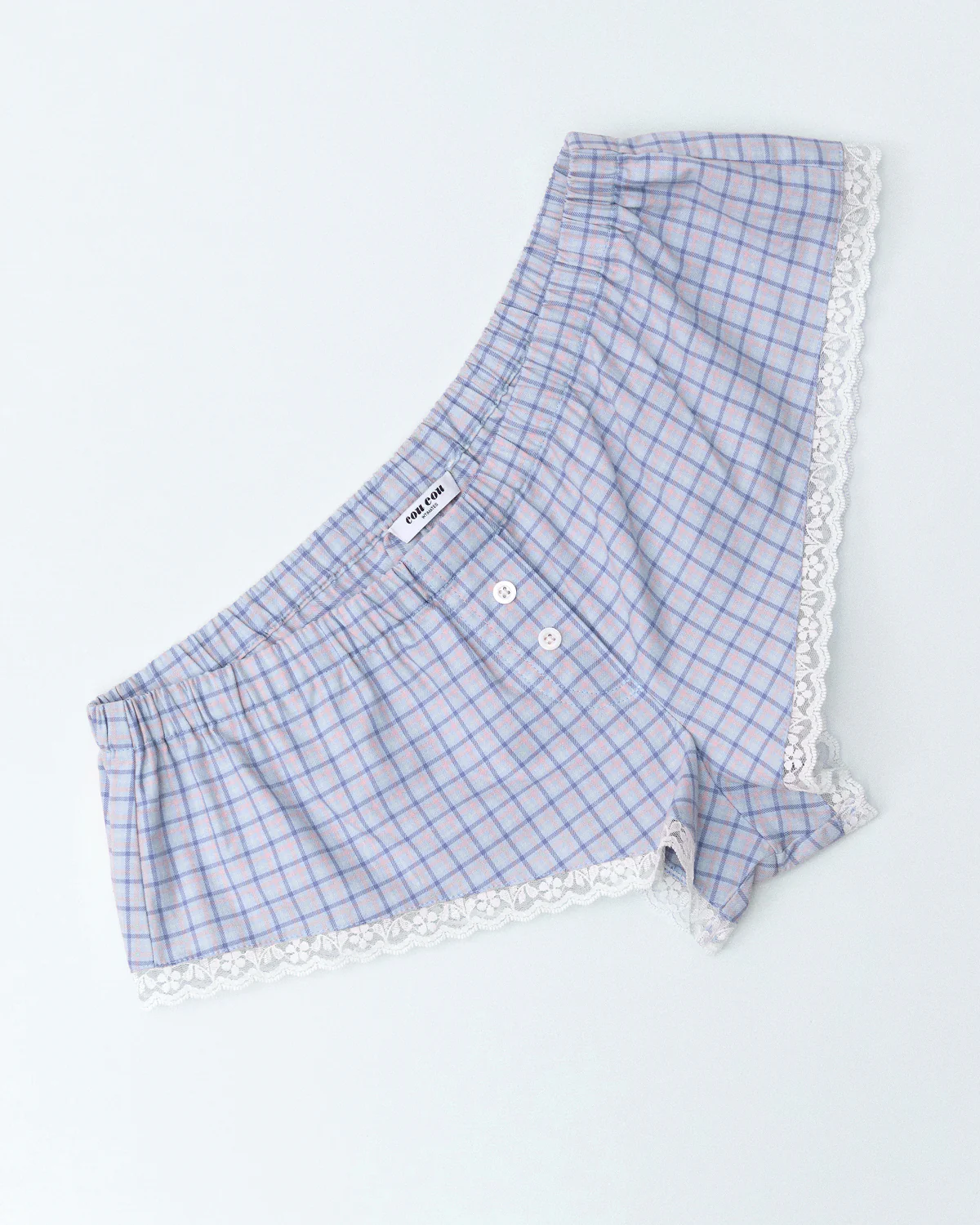 The Boxette: Blue Check French Poplin - Image 3