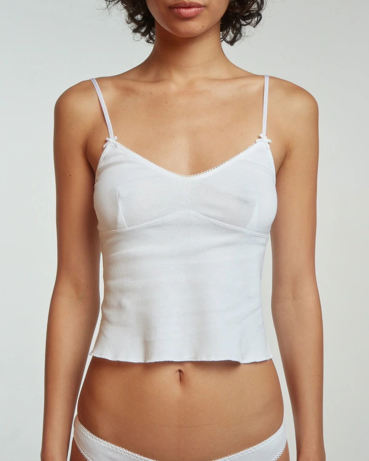 The Bralette Tank: White Cotton Jersey - Image 8