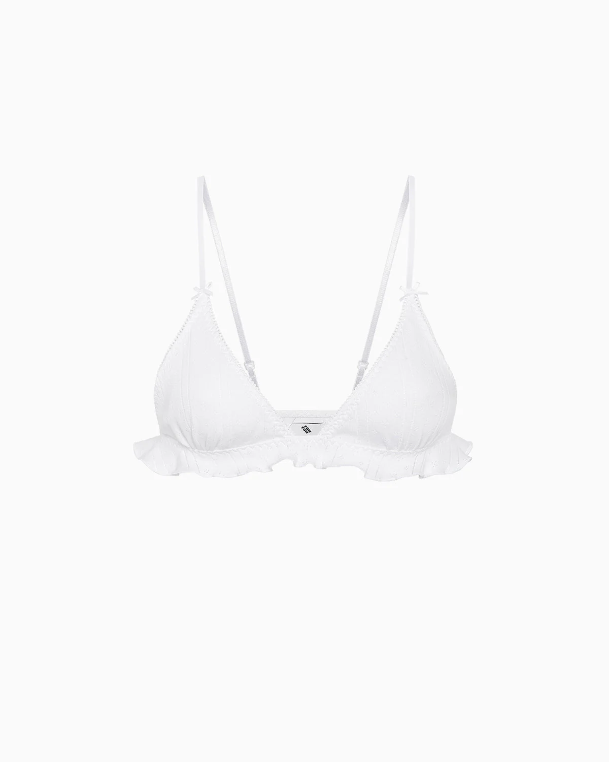 The Butterfly Bralette: White Pointelle