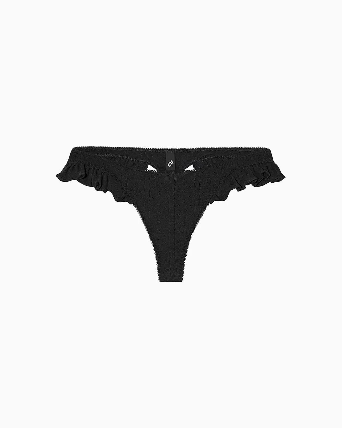 The Butterfly Thong: Black Pointelle