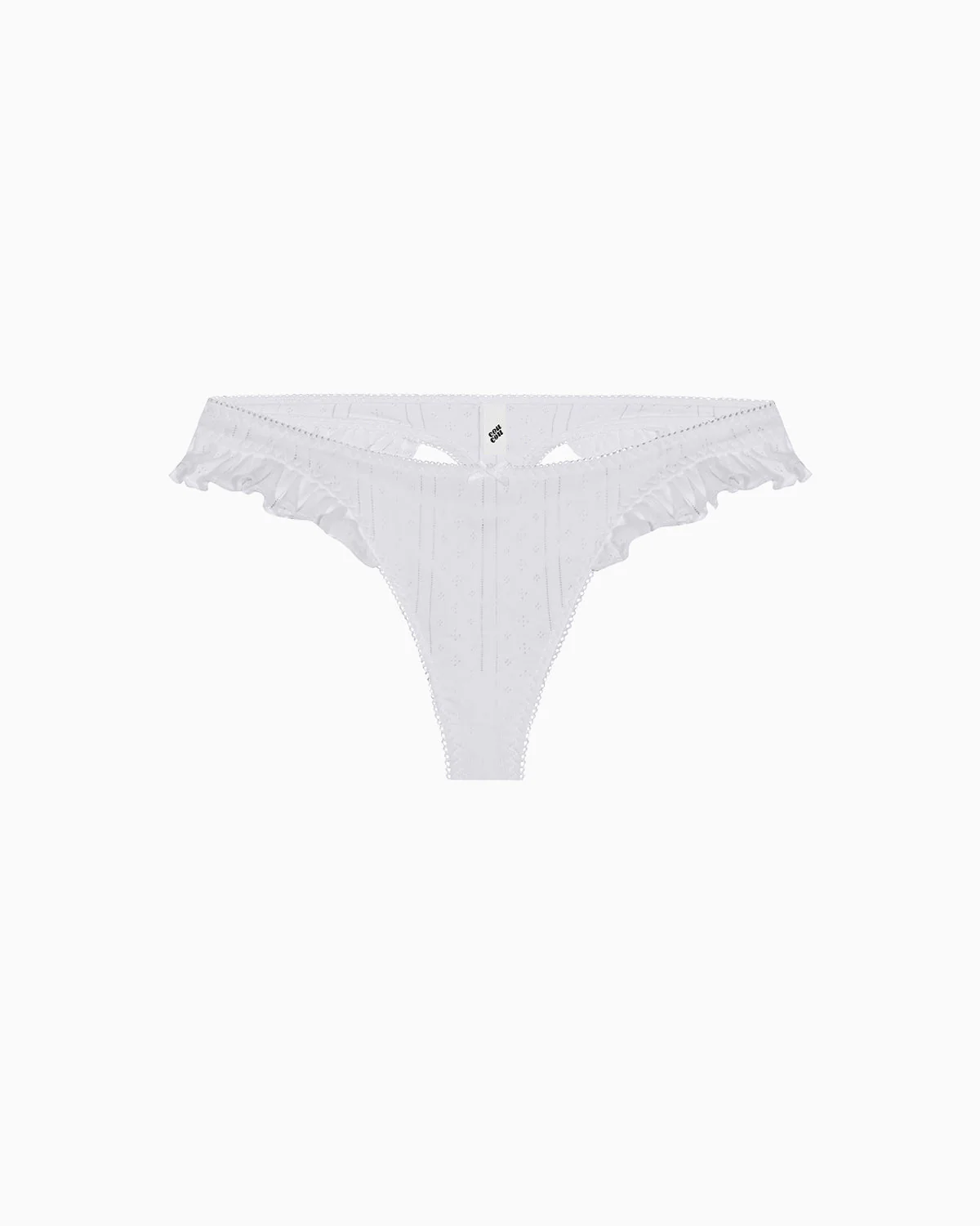 The Butterfly Thong: White Pointelle
