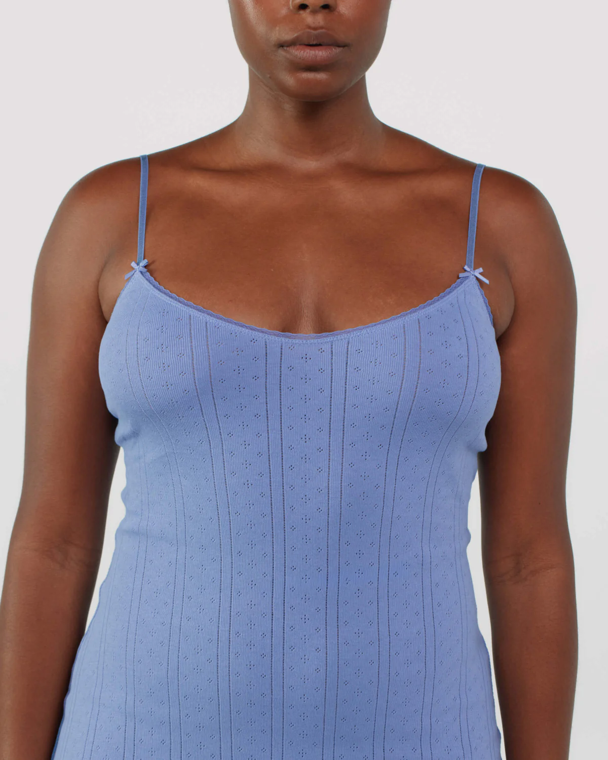 The Cami Slip: French Blue Pointelle - Image 3
