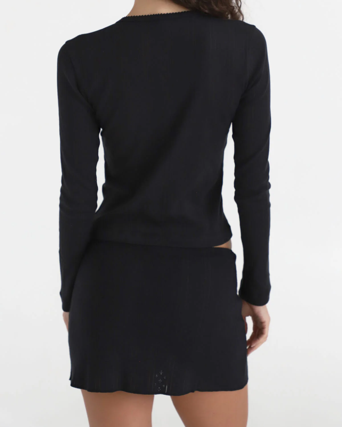 The Cardigan: Black Pointelle - Image 5