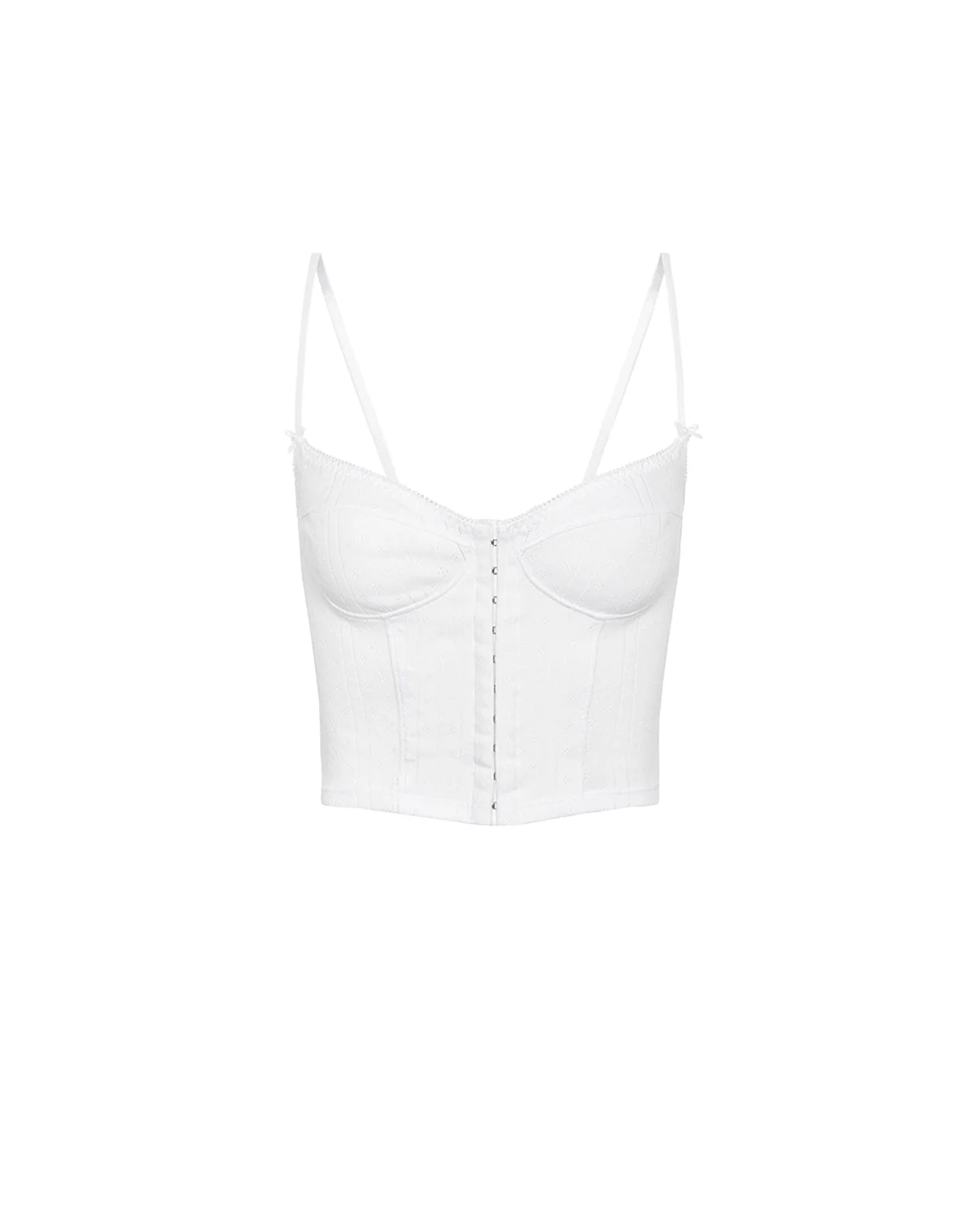 The Corselette: White Pointelle