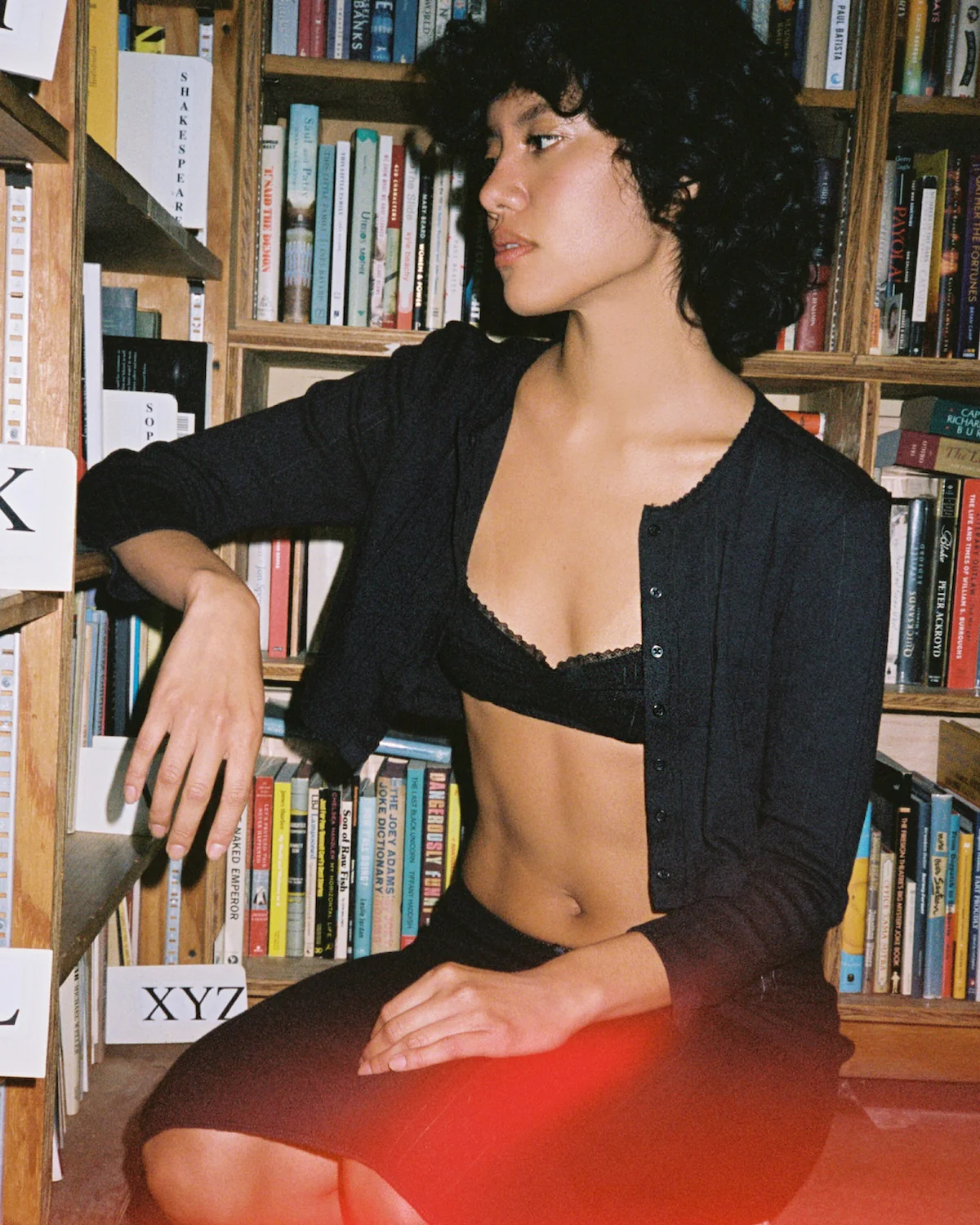 The Crop Cardi: Black Pointelle - Image 4