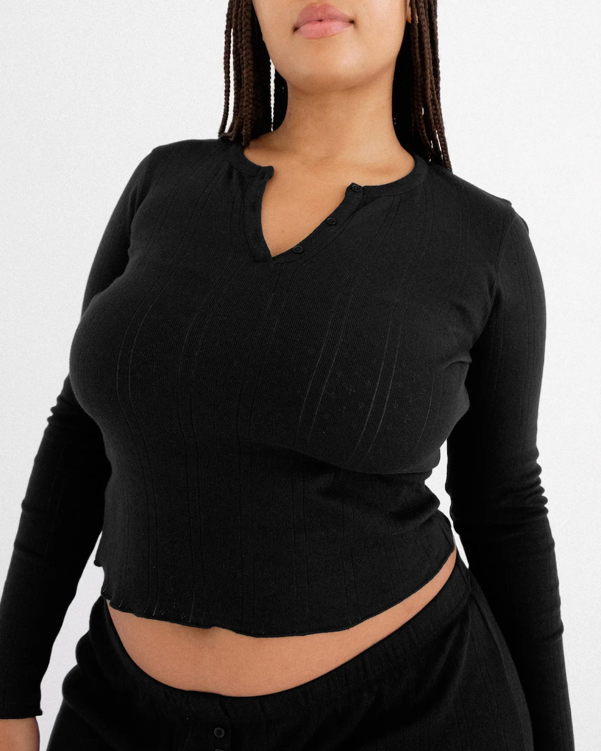 The Henley: Black Pointelle - Image 2