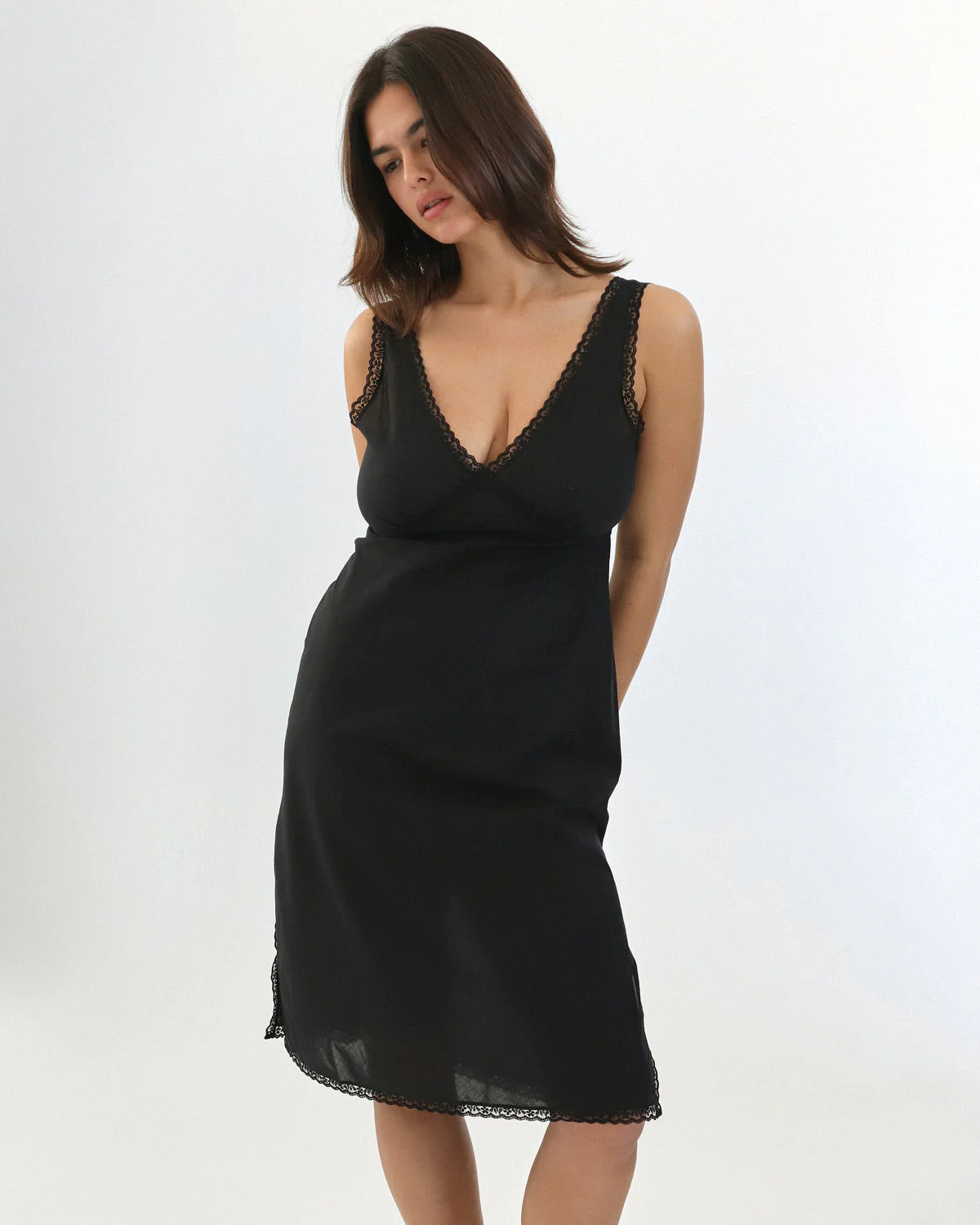 The Iris Slip: Black Cotton Voile - Image 4