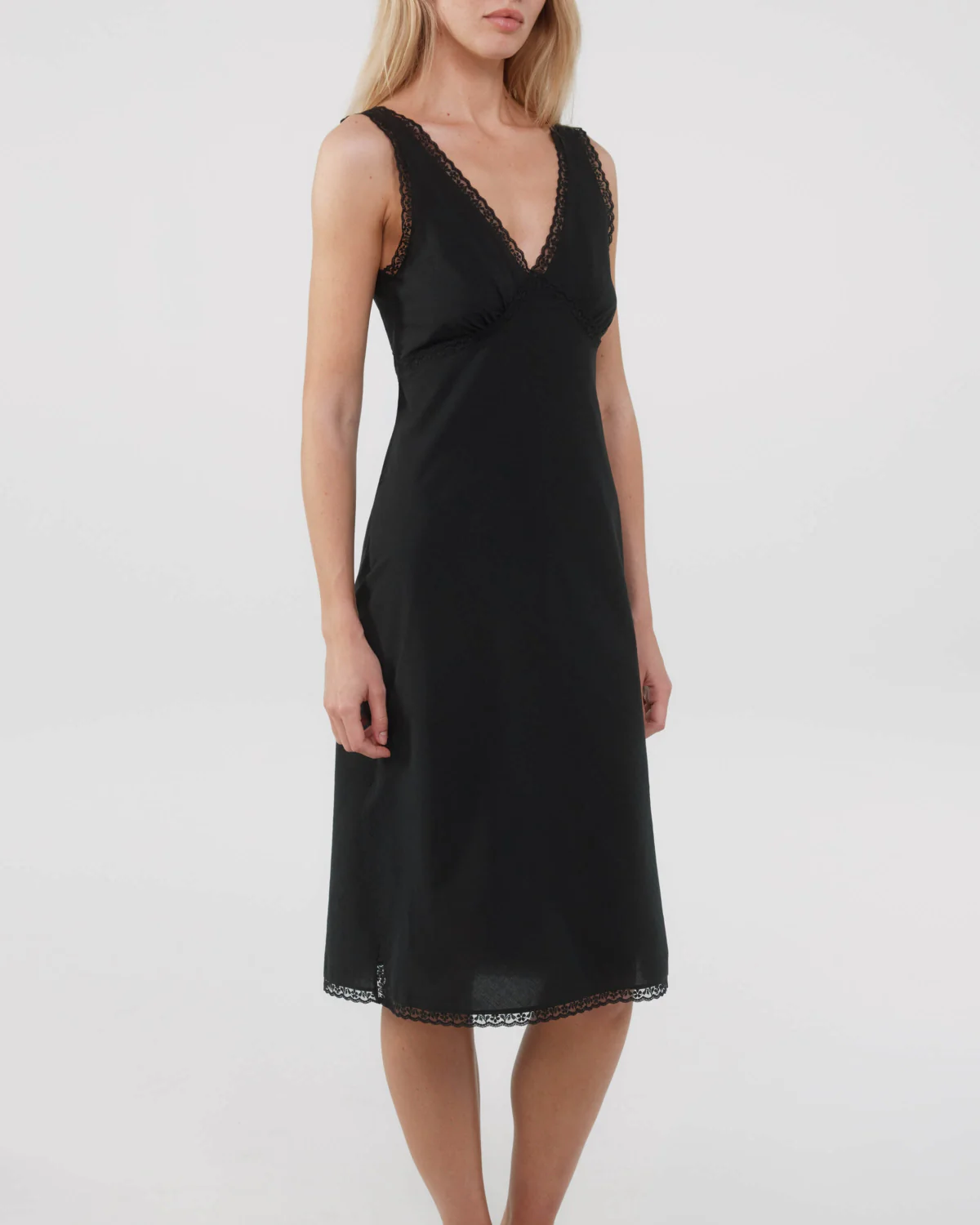 The Iris Slip: Black Cotton Voile - Image 8