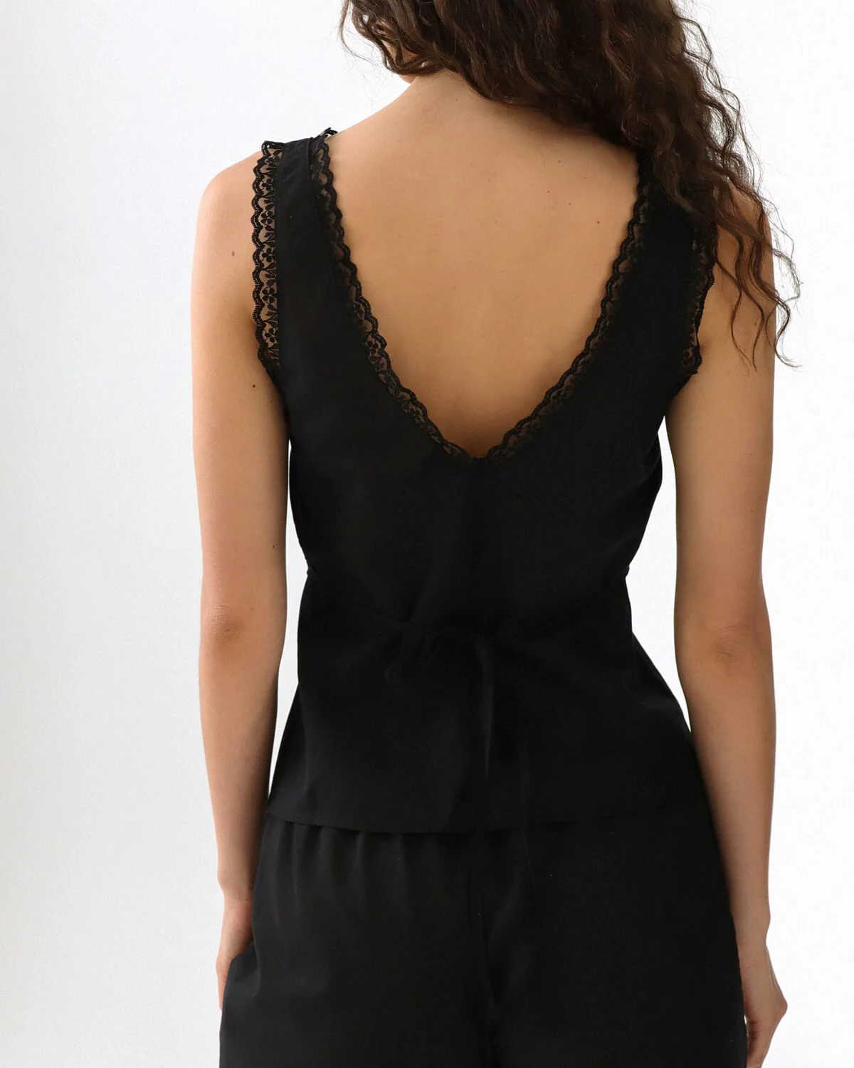 The Iris Tank: Black Cotton Voile - Image 4