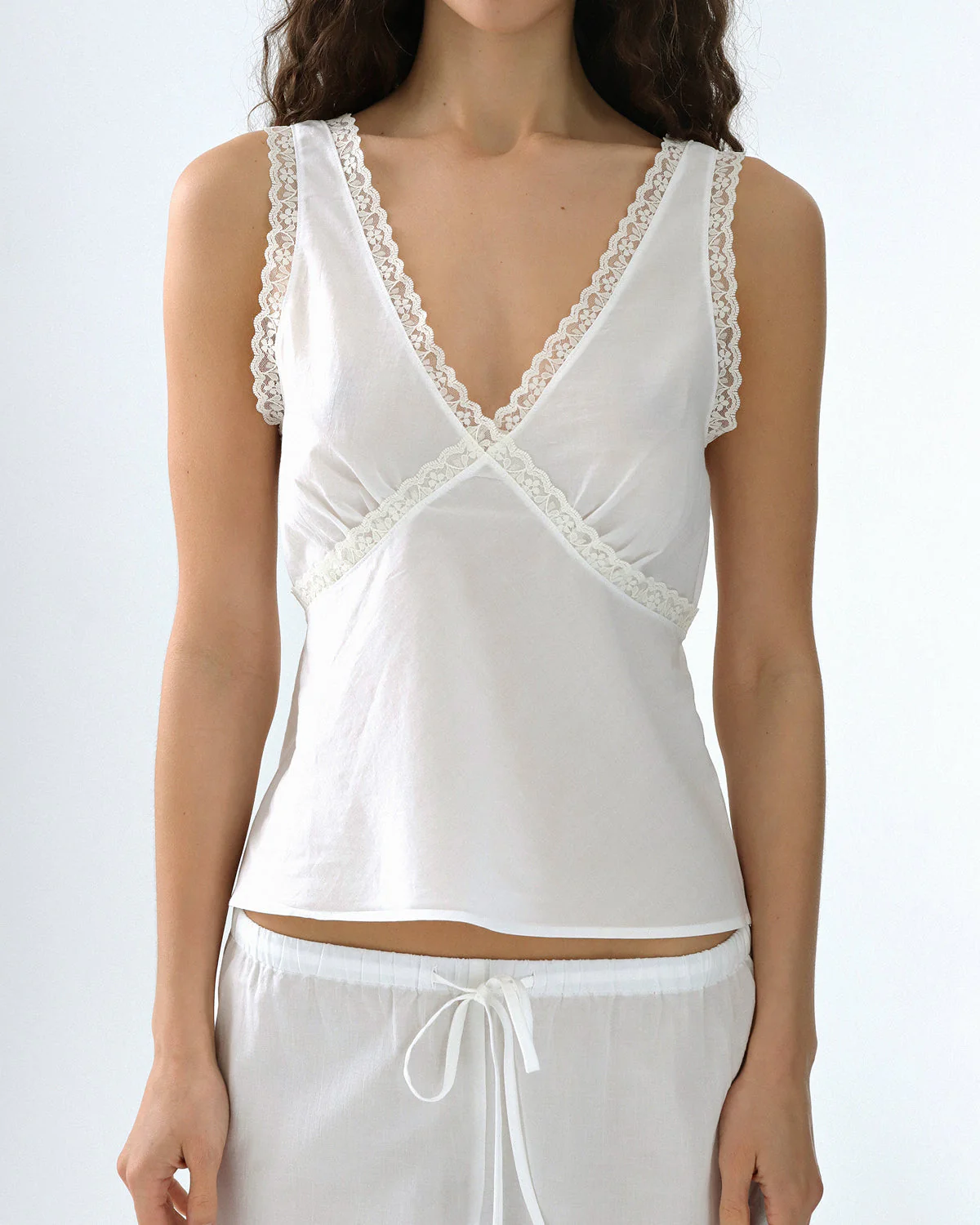 The Iris Tank: White Cotton Voile - Image 3