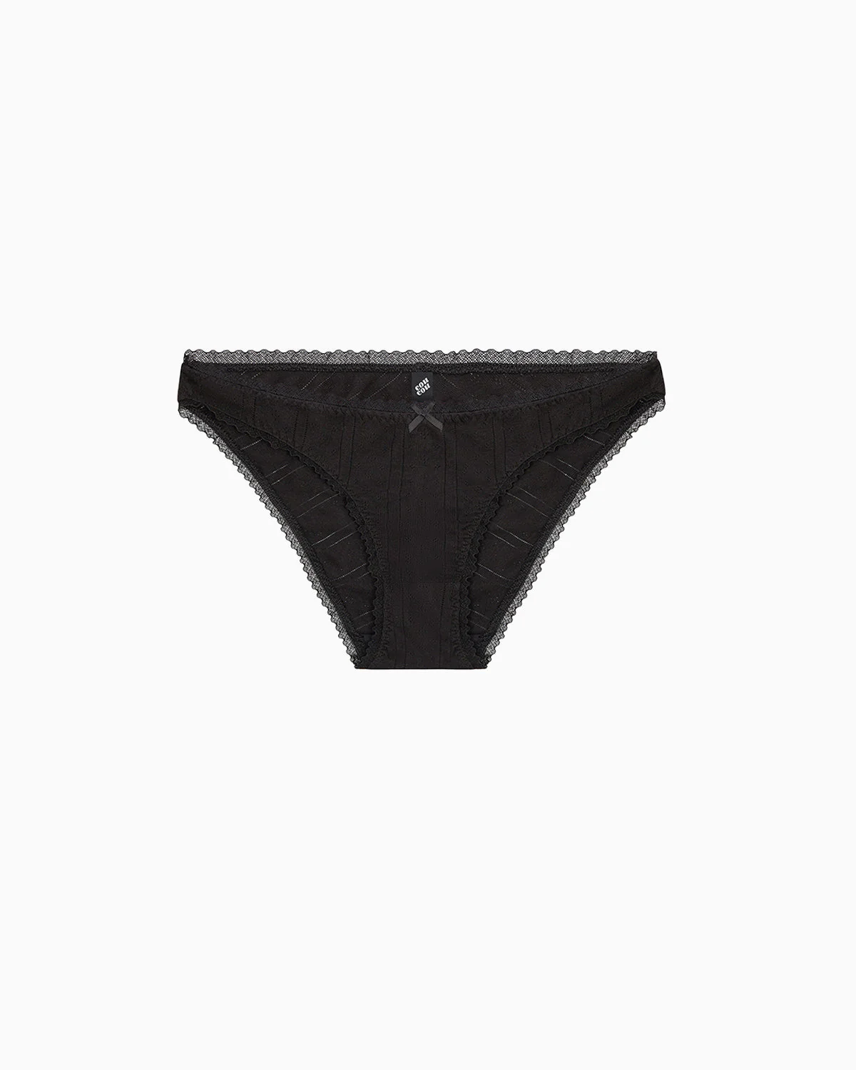 The Low Rise: Black Pointelle