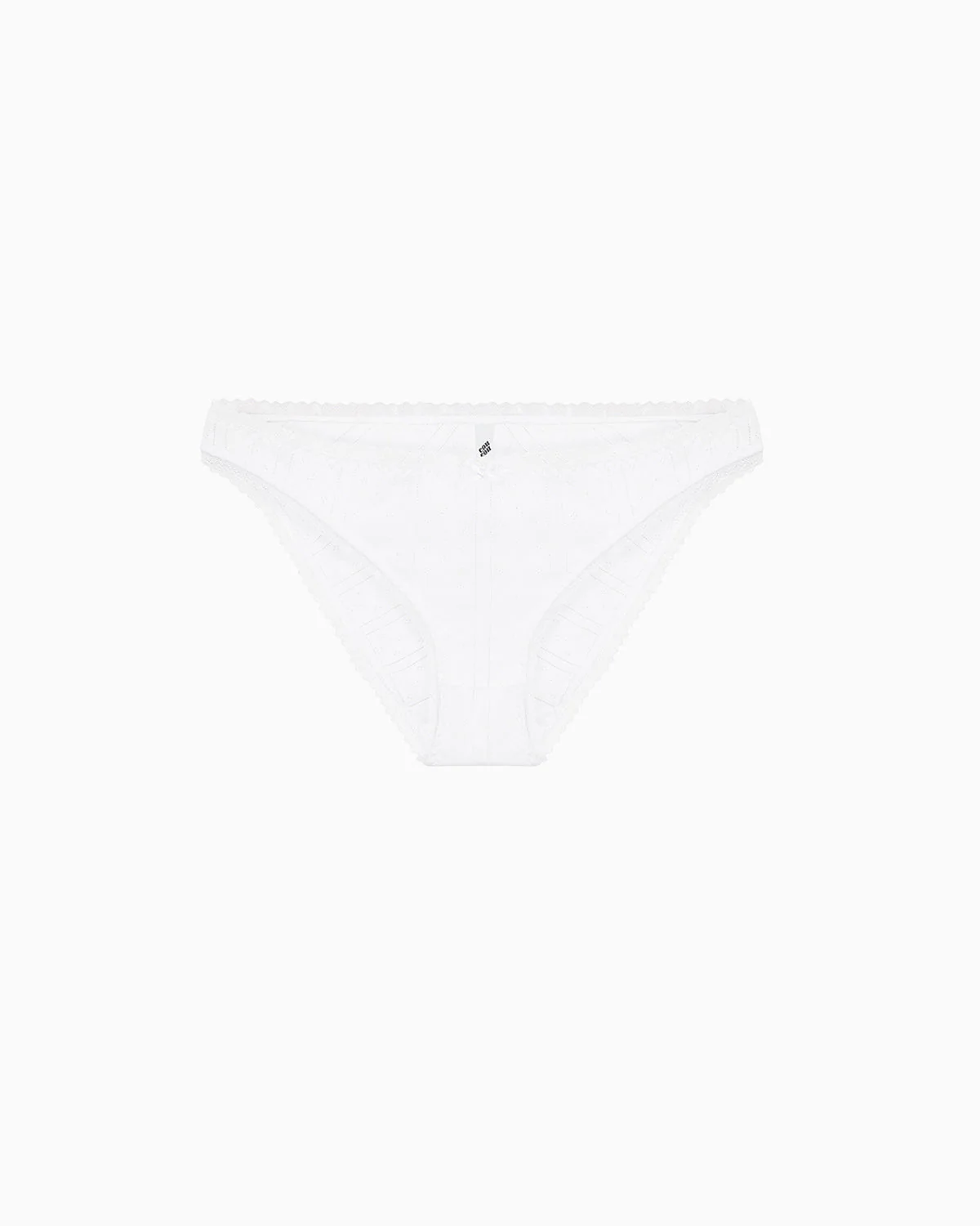 The Low Rise: White Pointelle