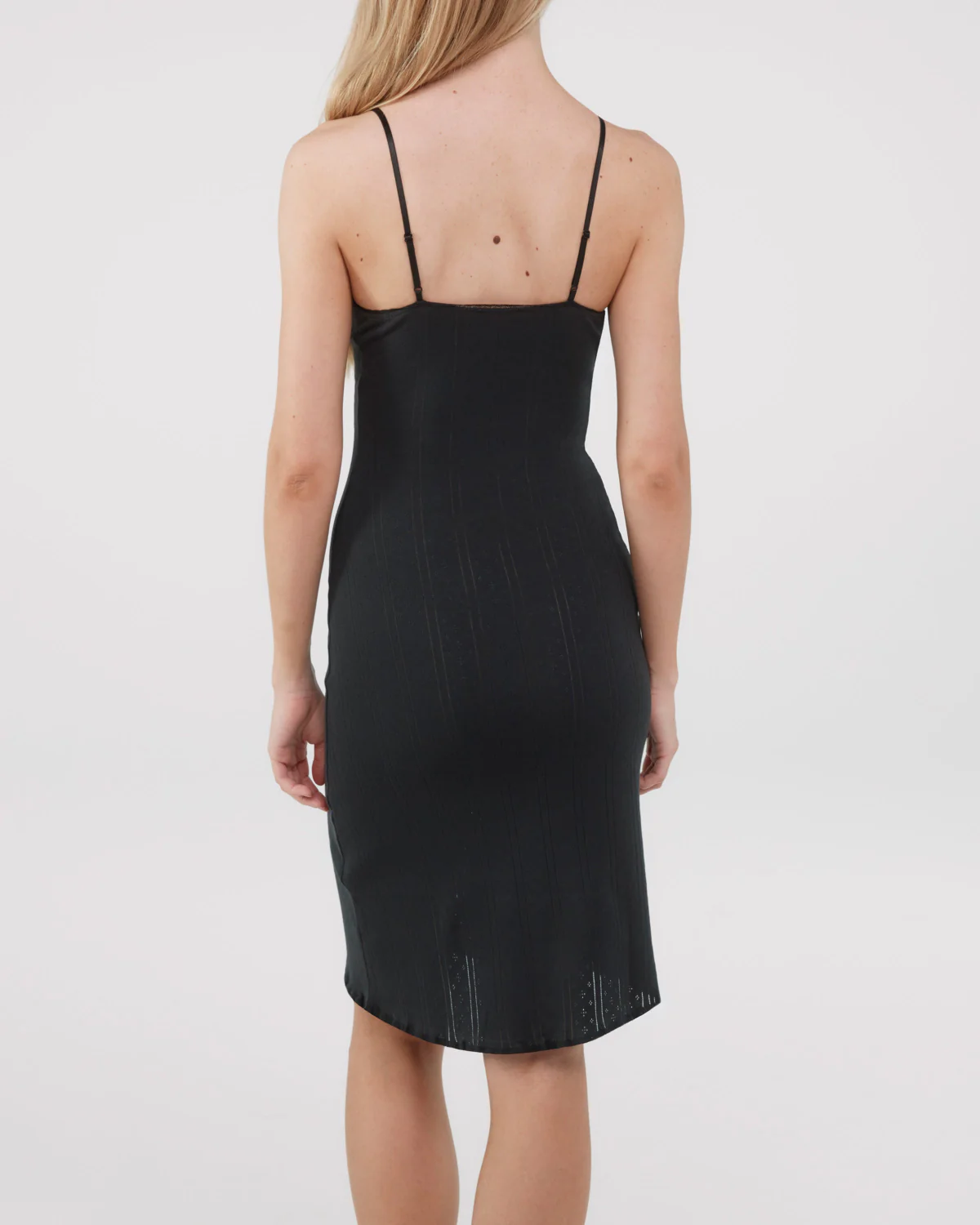 The Midi Slip: Black Pointelle - Image 4