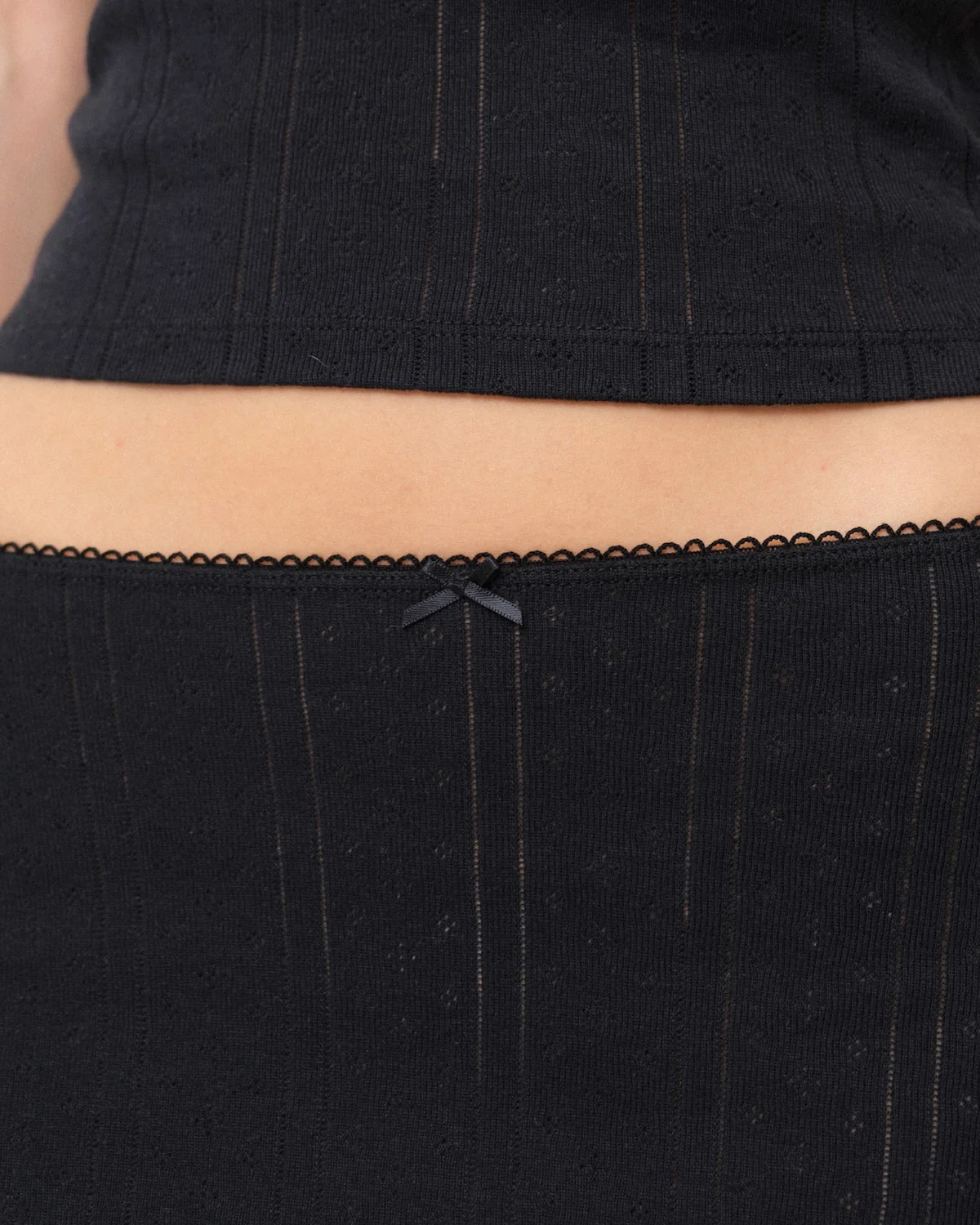 The Mini Skirt: Black Pointelle - Image 5