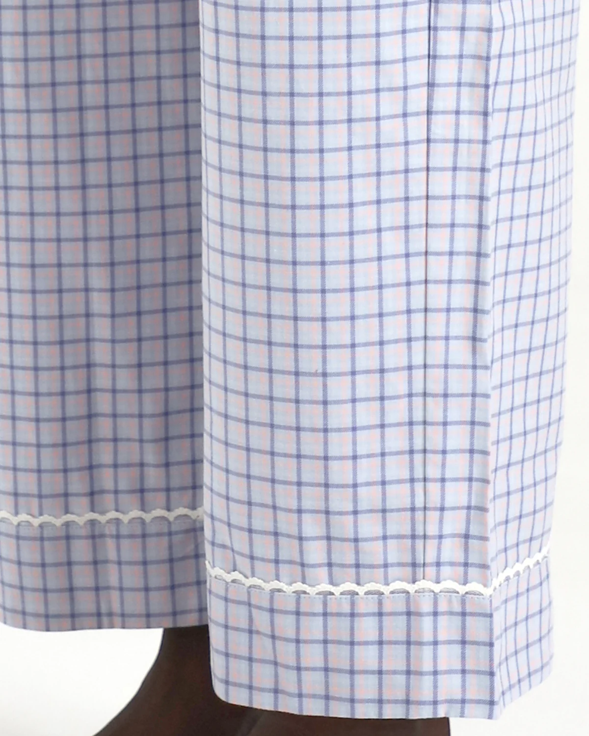 The Pajama Pant: Blue Check French Poplin - Image 4