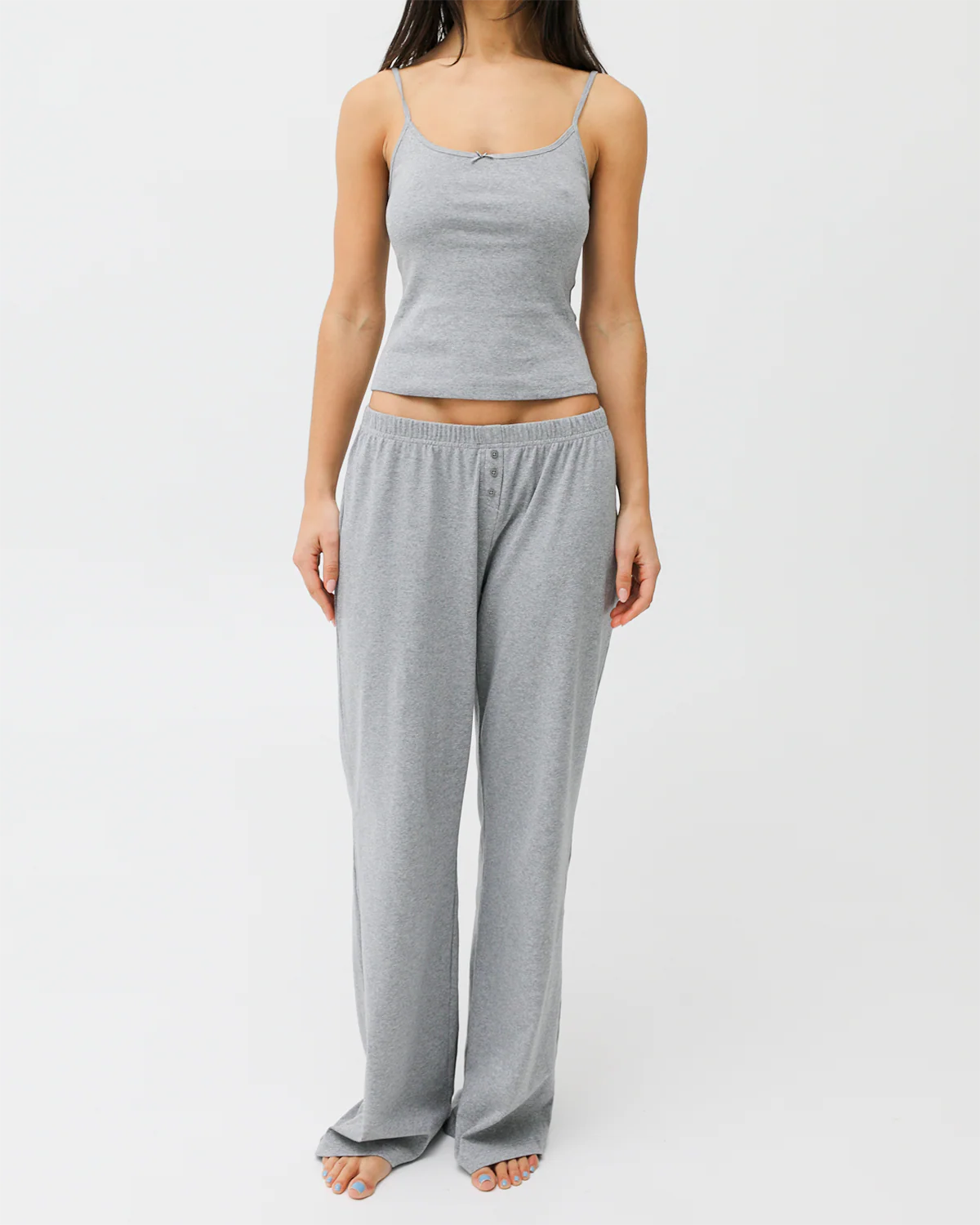 The Pant: Grey Cotton Jersey - Image 3