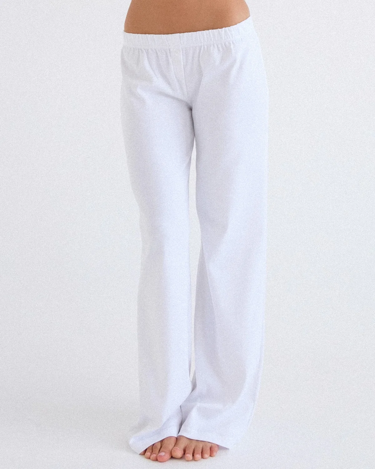 The Pant: White Cotton Jersey - Image 4