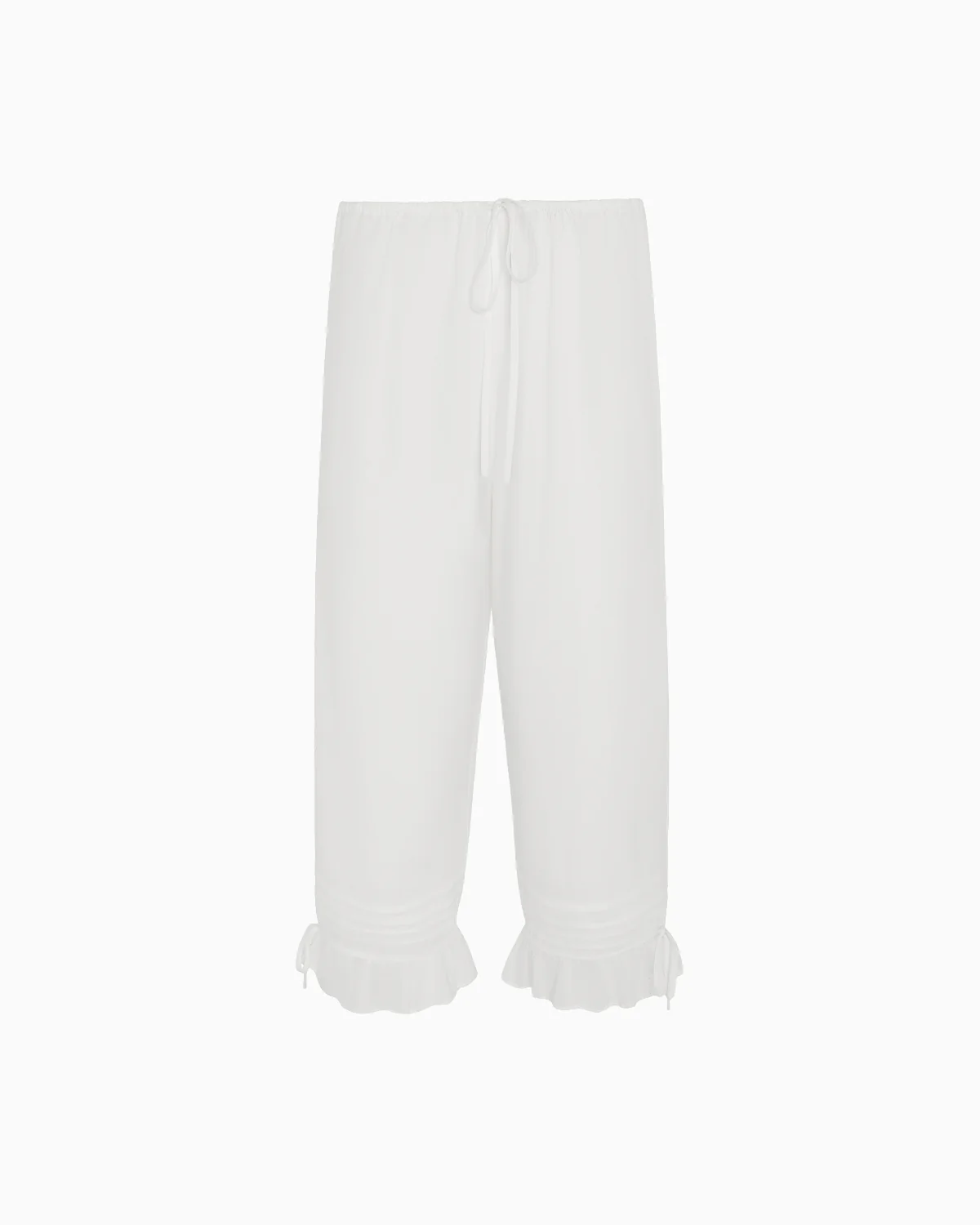 The Pantaloon: White Cotton Voile