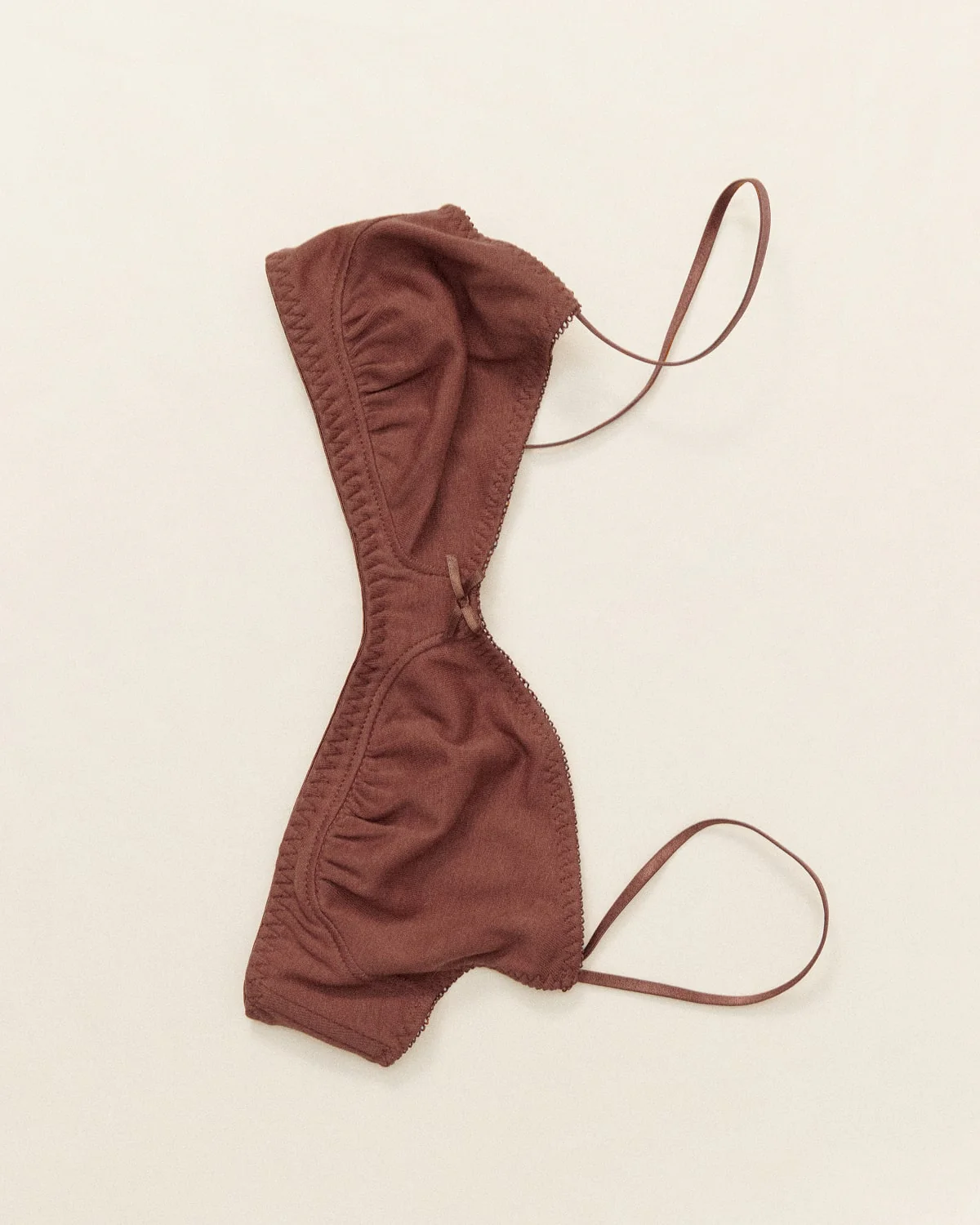 The Petite Bra: Brown Cotton Jersey - Image 3