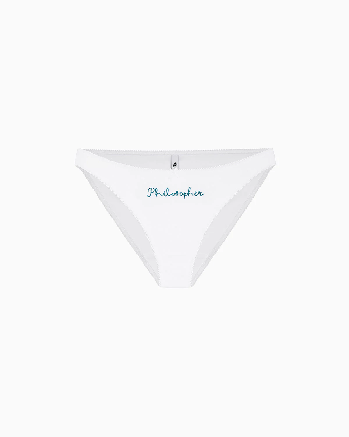 The Philosopher Brief: White Cotton Jersey
