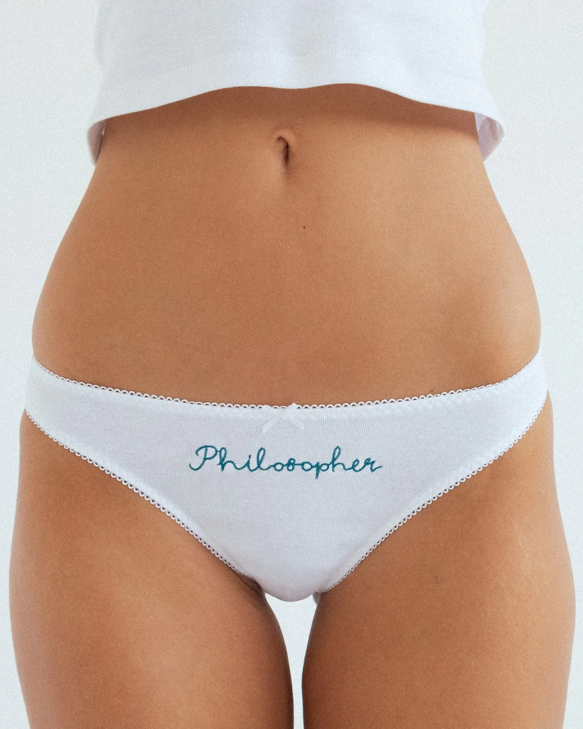The Philosopher Brief: White Cotton Jersey - Image 2