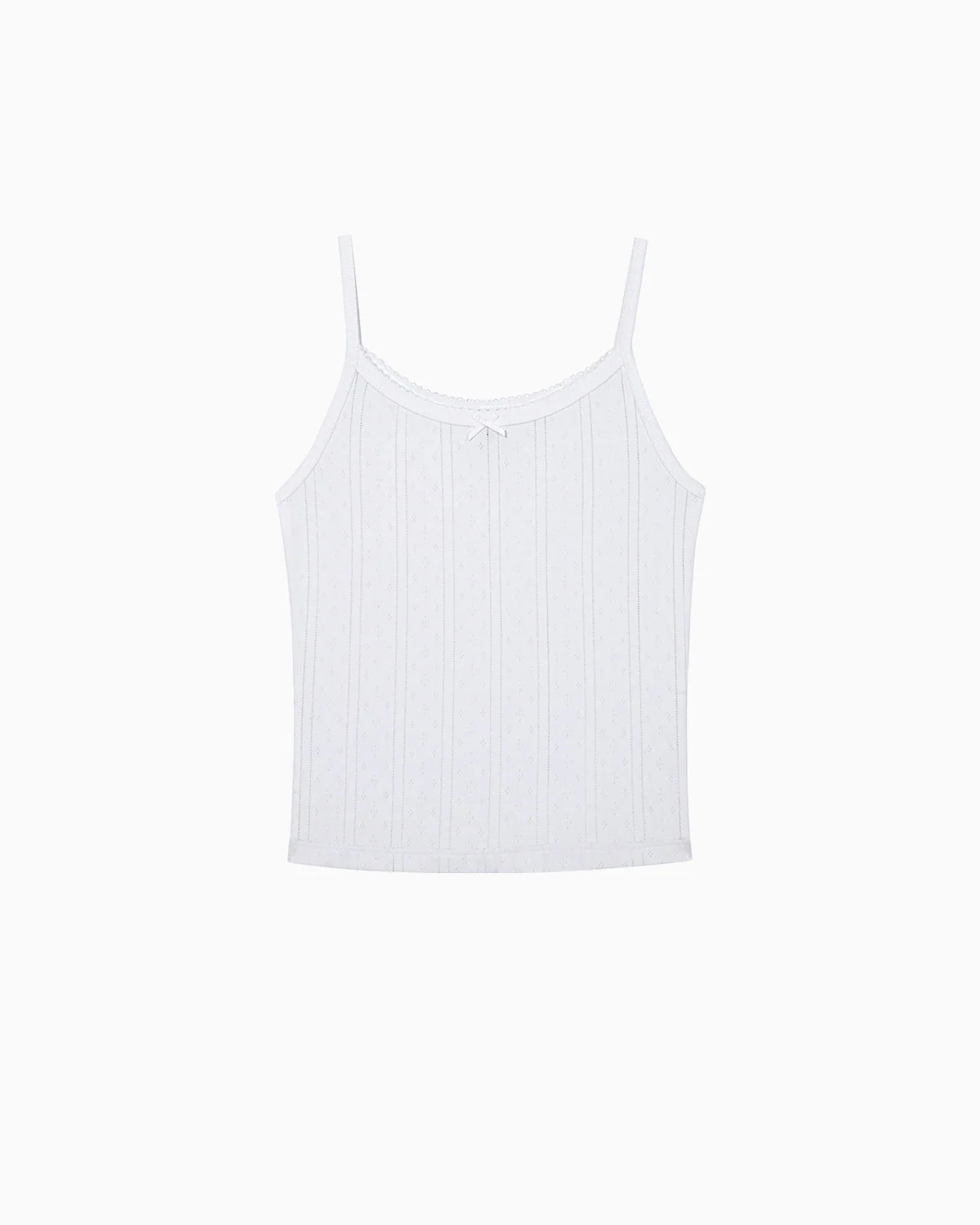 The Picot Tank: White Pointelle