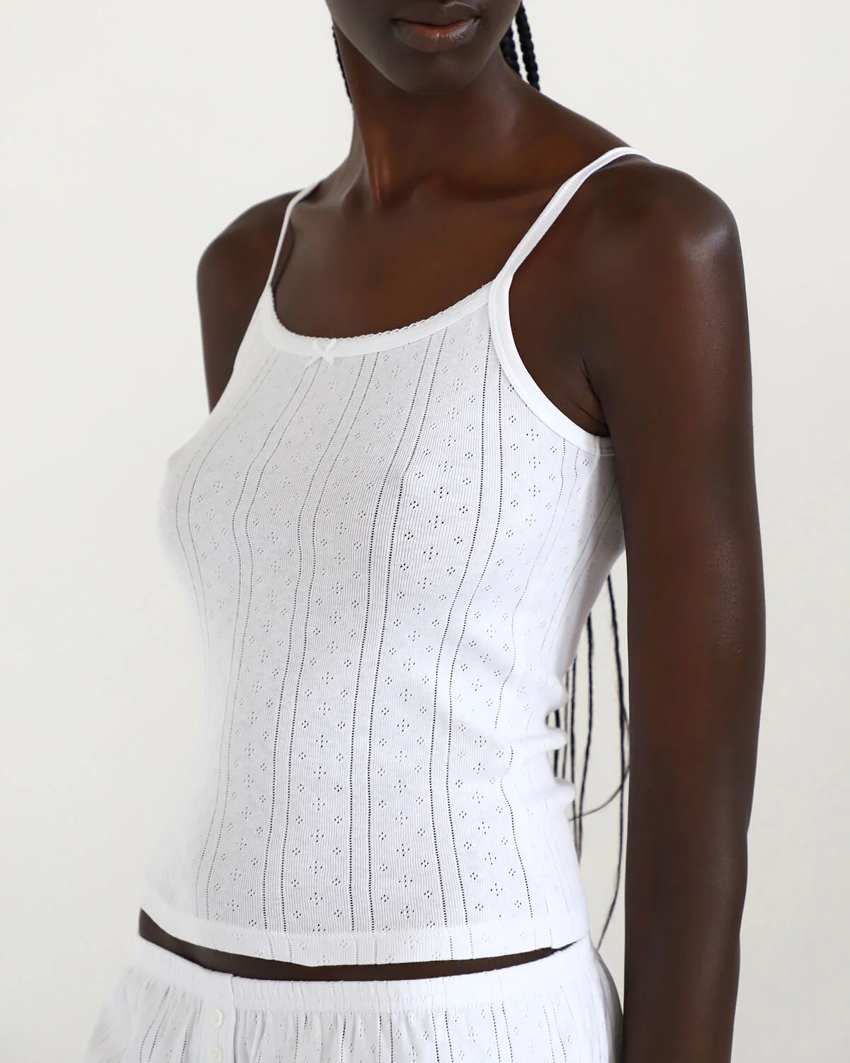 The Picot Tank: White Pointelle - Image 4