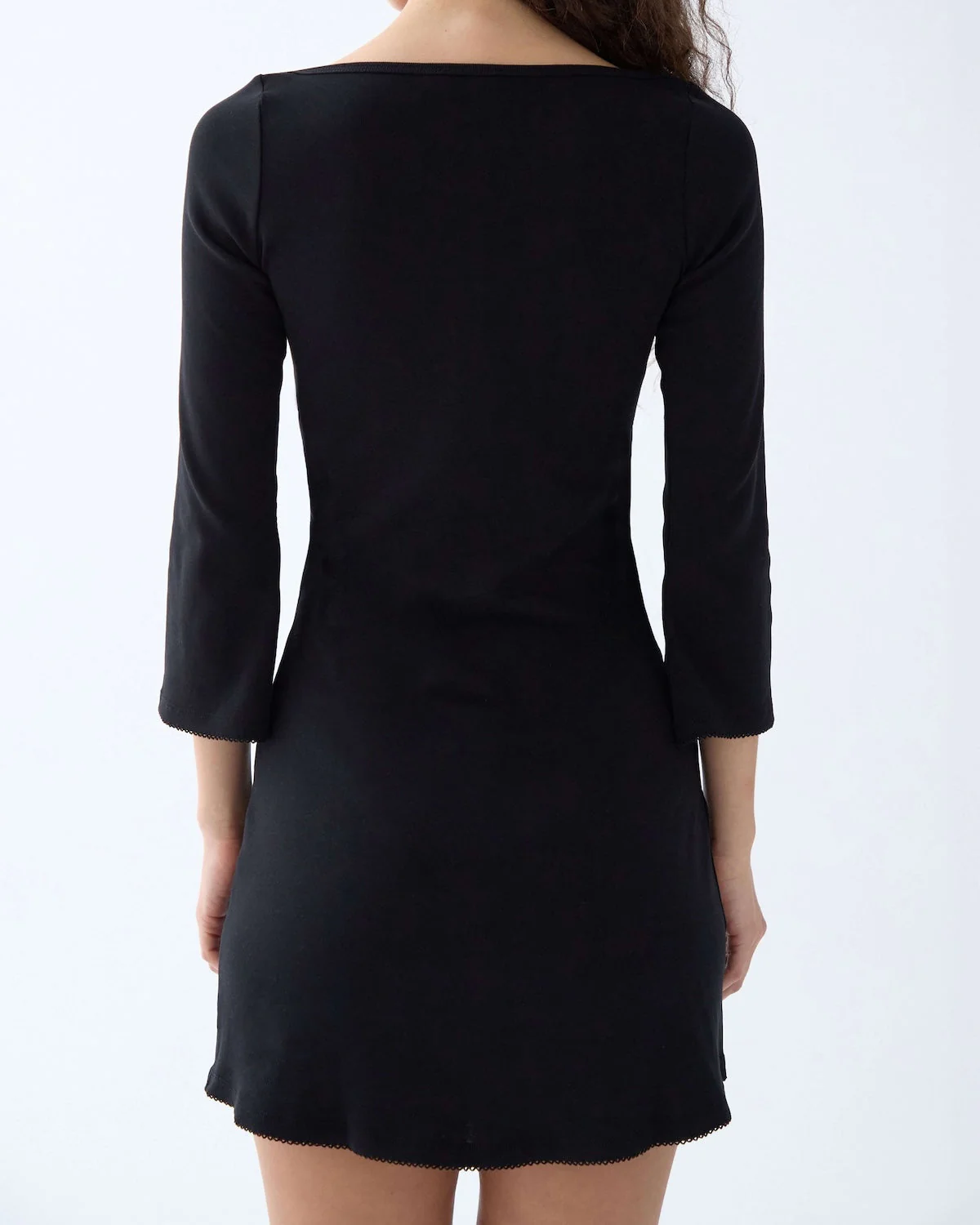 The Rina Dress: Black Cotton Jersey - Image 4