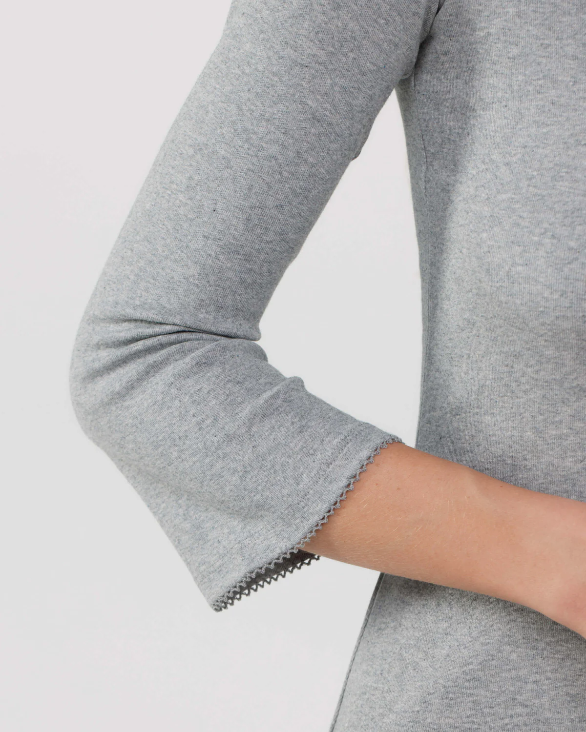The Rina Dress: Grey Cotton Jersey - Image 4