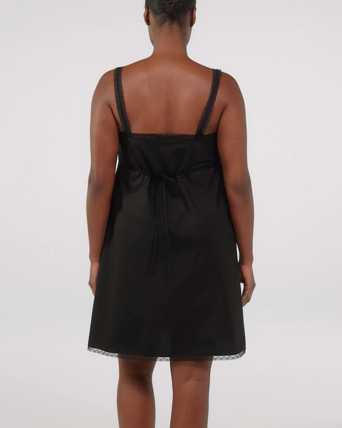 The Slip Dress: Black Cotton Voile - Image 4