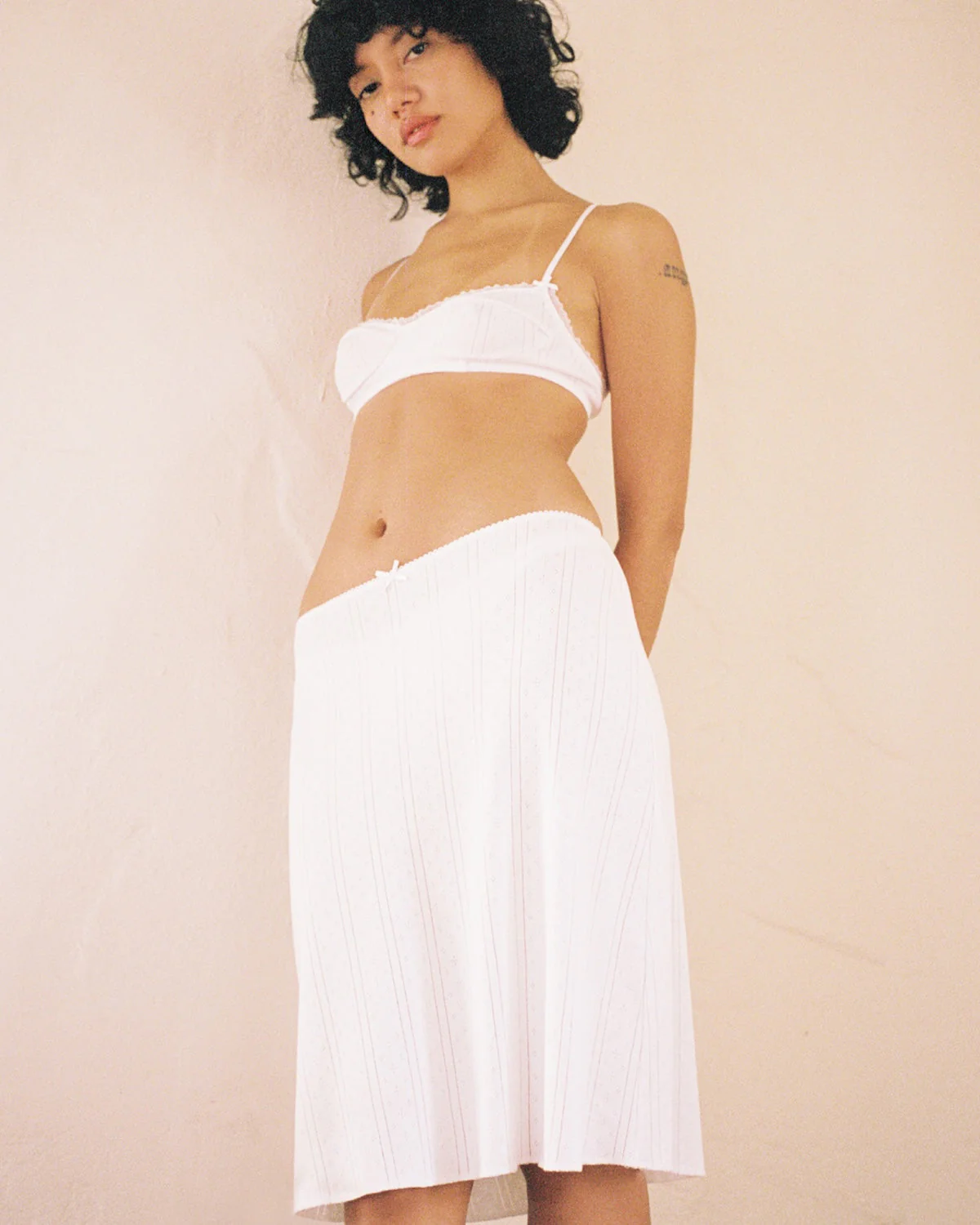 The Slip Skirt: White Pointelle - Image 9