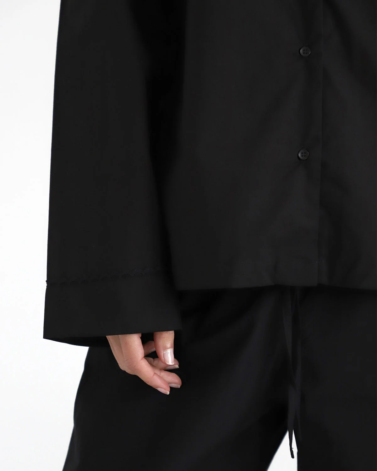 The Sunday Shirt: Black Cotton Voile - Image 4