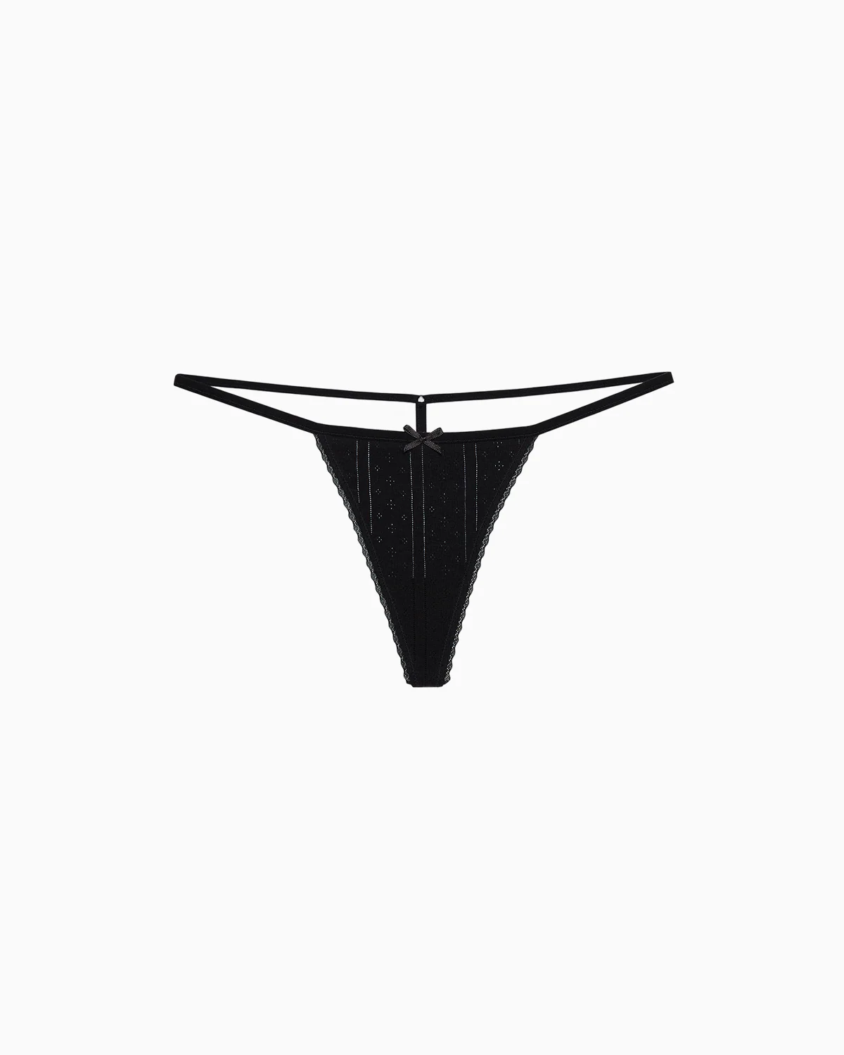 The Tanga: Black Pointelle