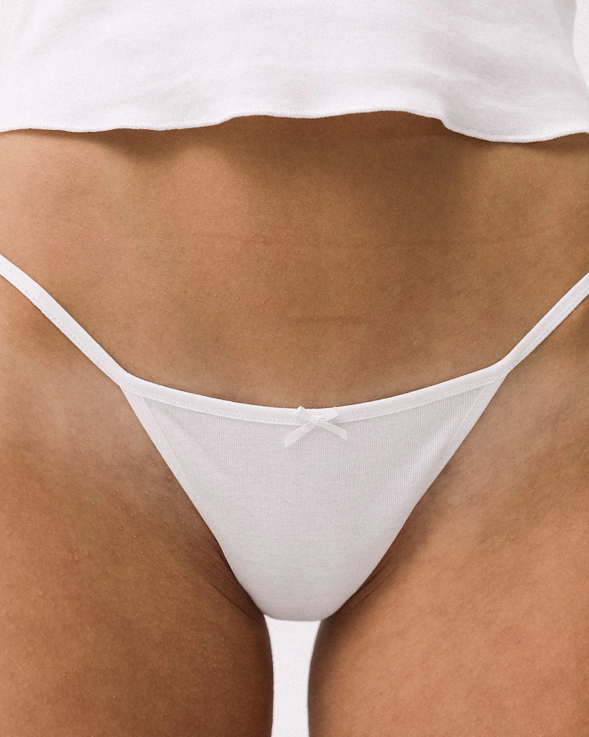 The Tanga Brief: White Cotton Jersey - Image 4