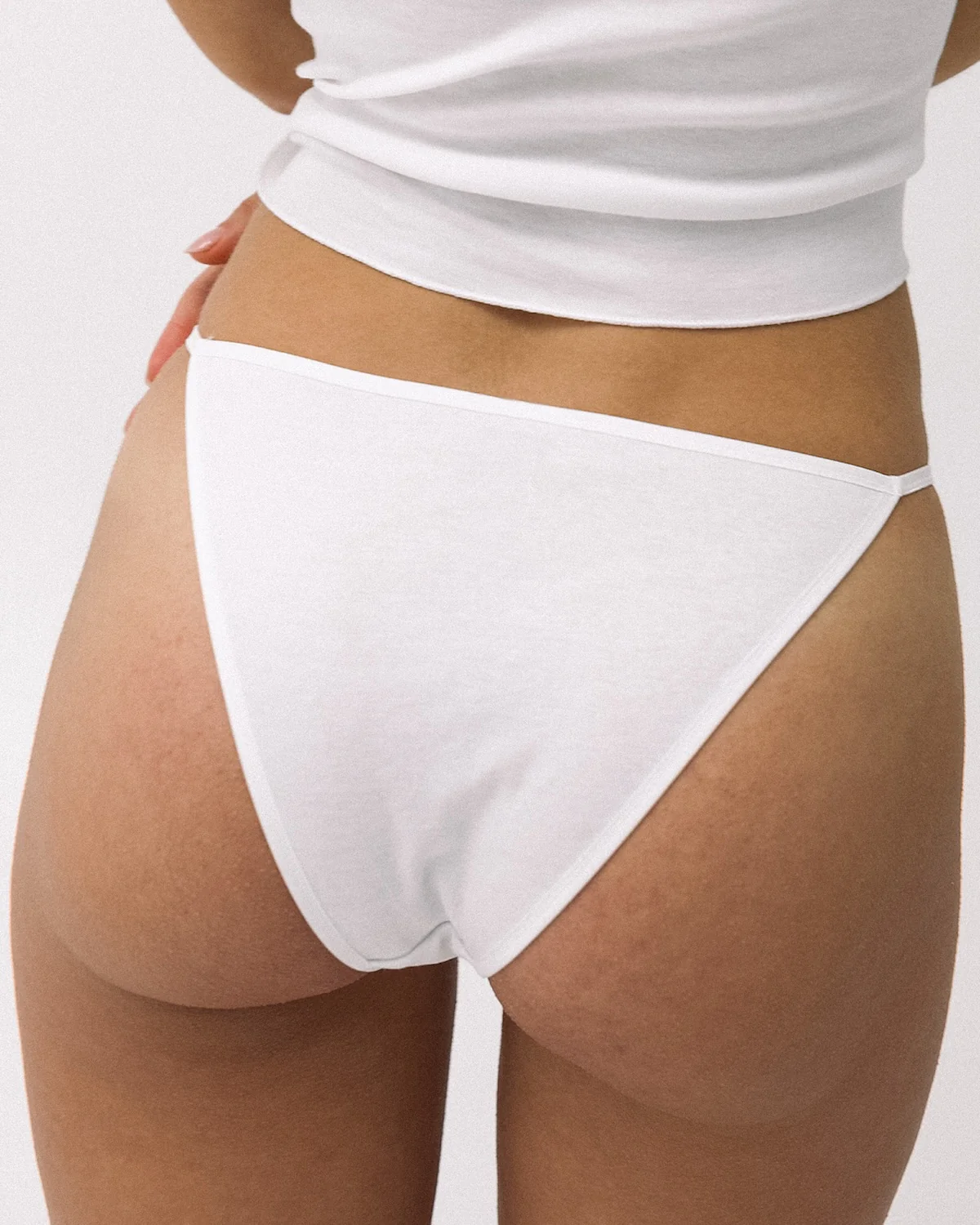 The Tanga Brief: White Cotton Jersey - Image 5