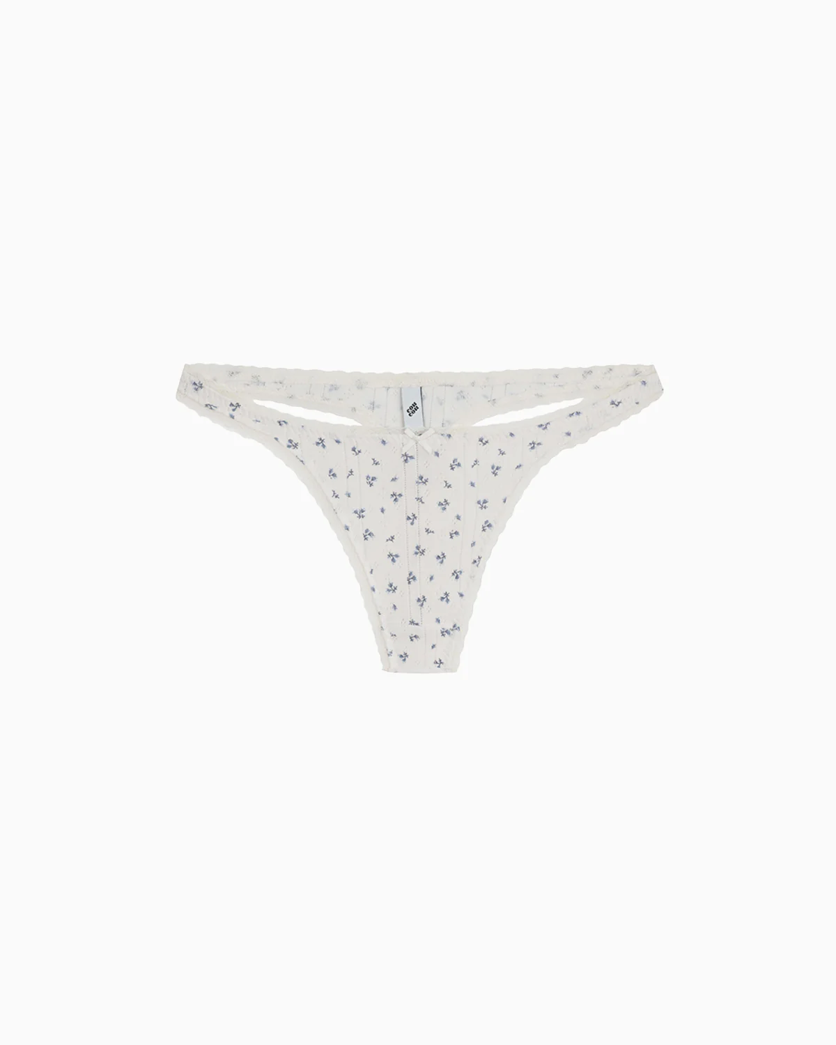 The Thong: Blue Fields Pointelle