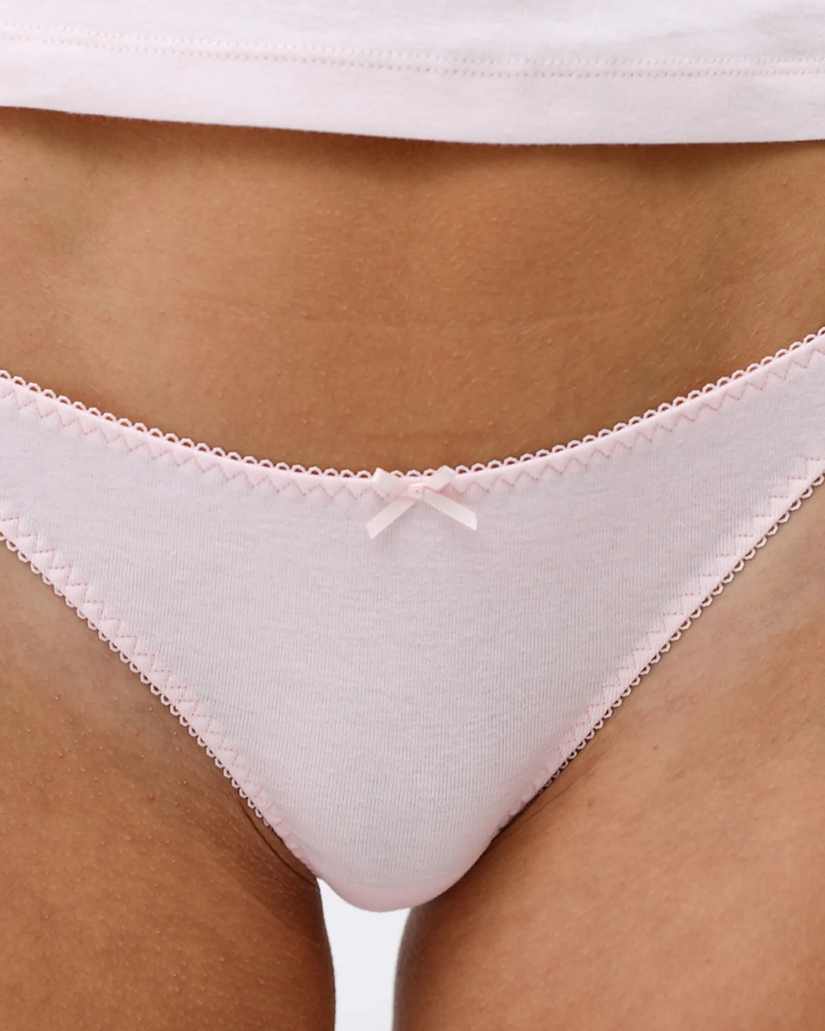 The Thong: Baby Pink Cotton Jersey - Image 5