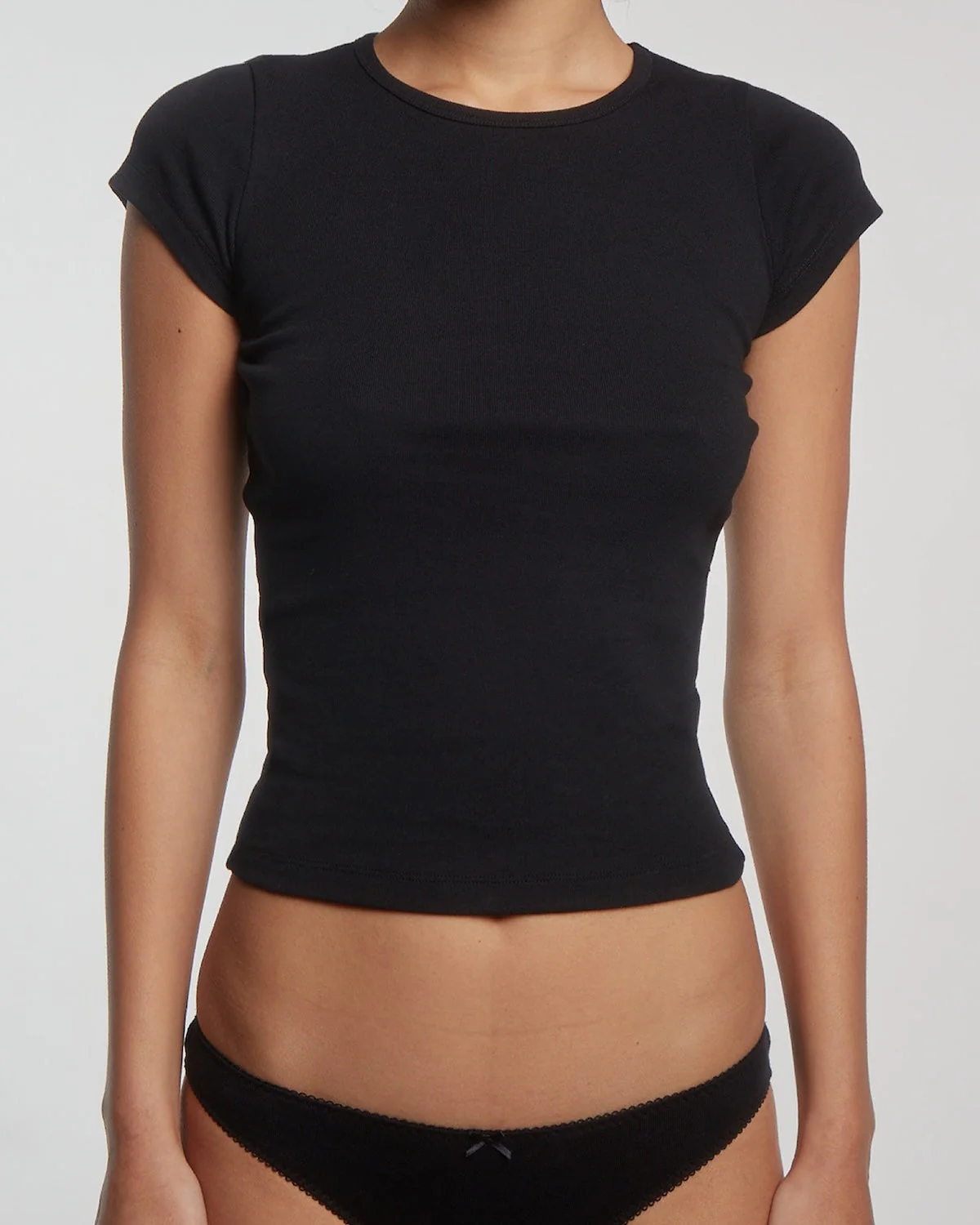 The Thong: Black Cotton Jersey - Image 6