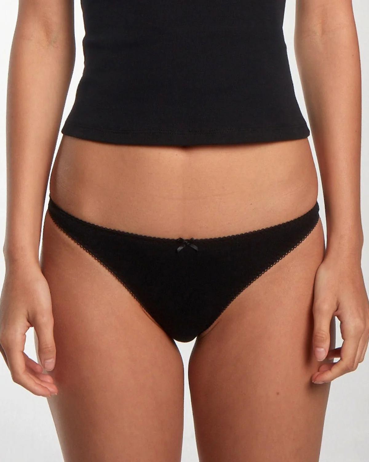 The Thong: Black Cotton Jersey - Image 7