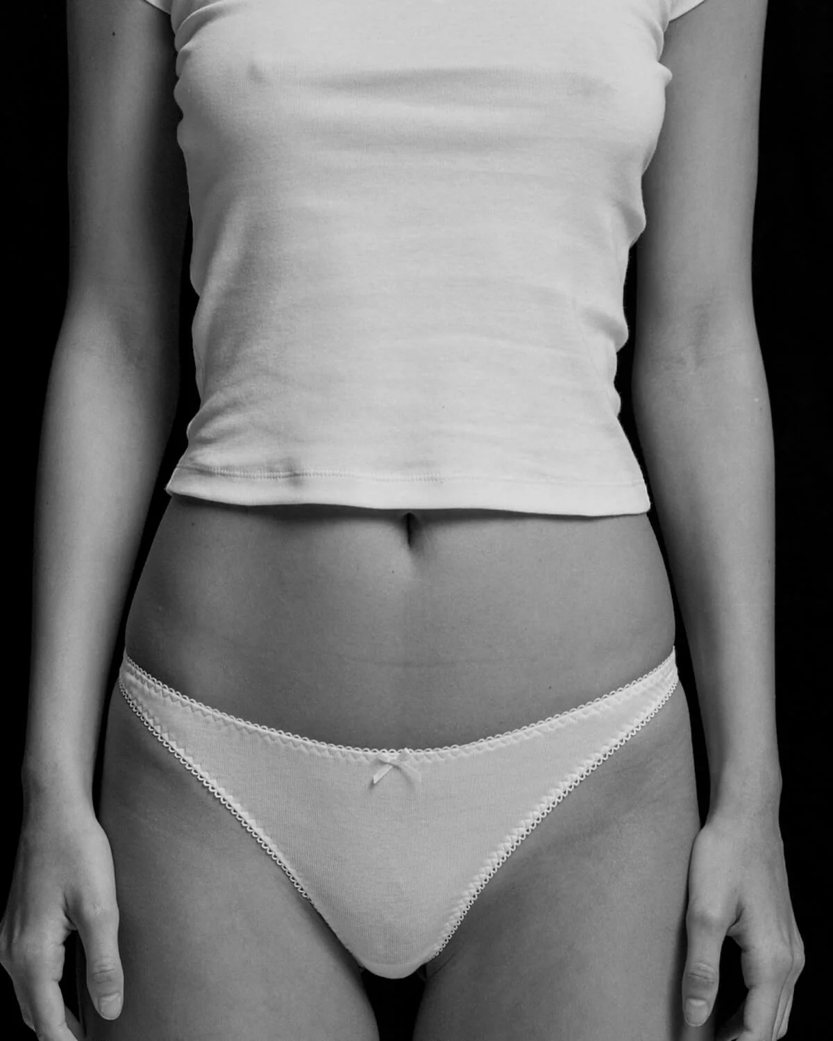 The Thong: White Cotton Jersey - Image 2