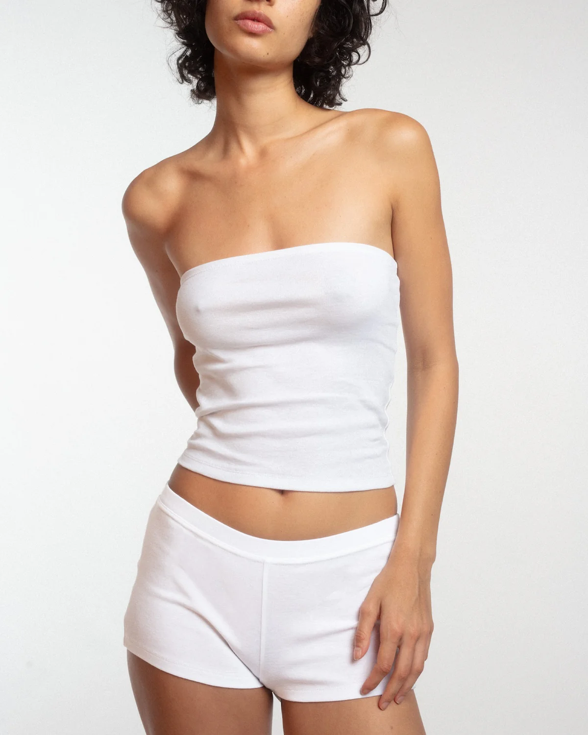 The Tube Top: White Cotton Jersey - Image 4