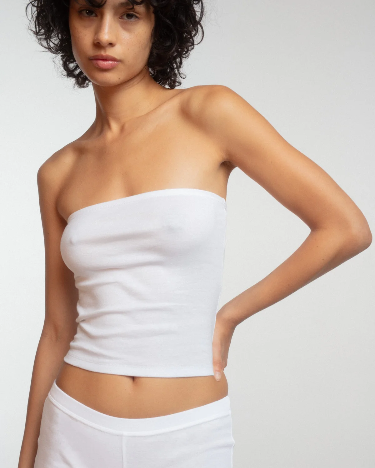The Tube Top: White Cotton Jersey - Image 7