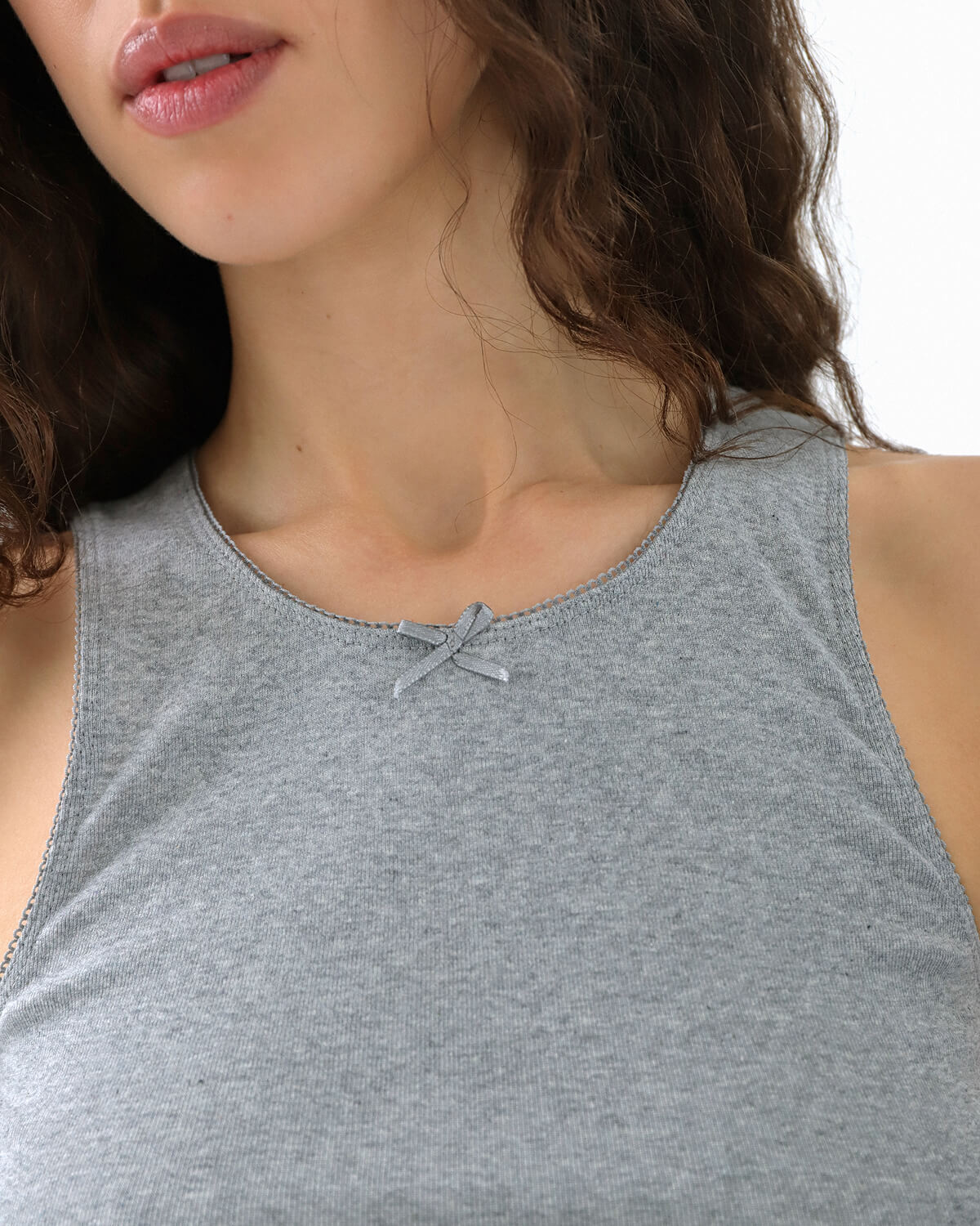 The Vest: Grey Cotton Jersey - Image 3