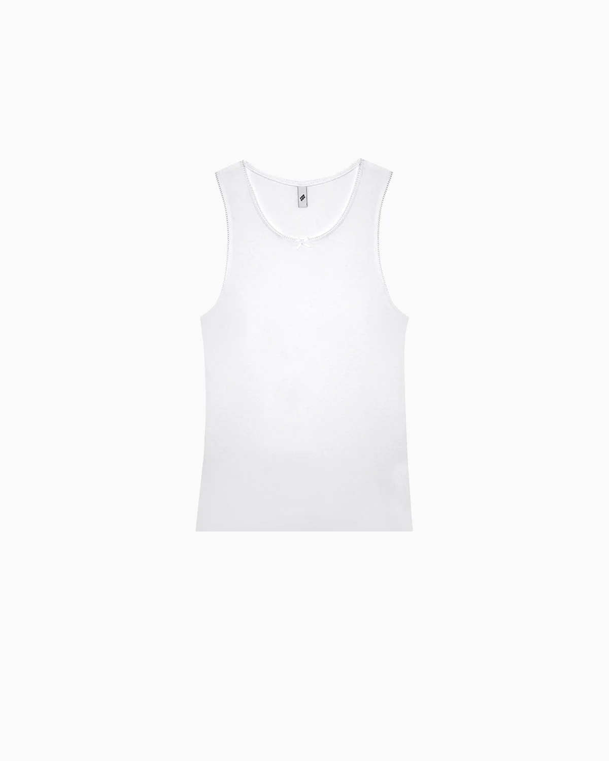 The Vest: White Cotton Jersey